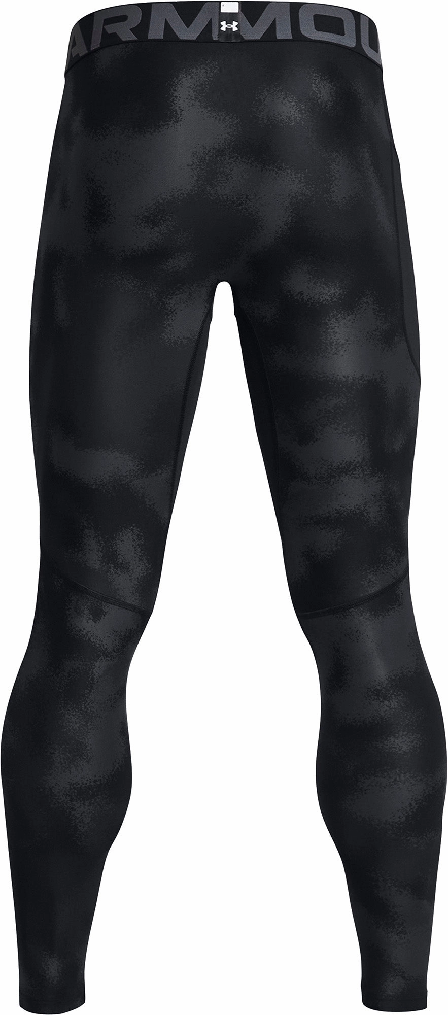 FadeResistantDye Under Armour HeatGear Printed Mens Long Training Tights - Black