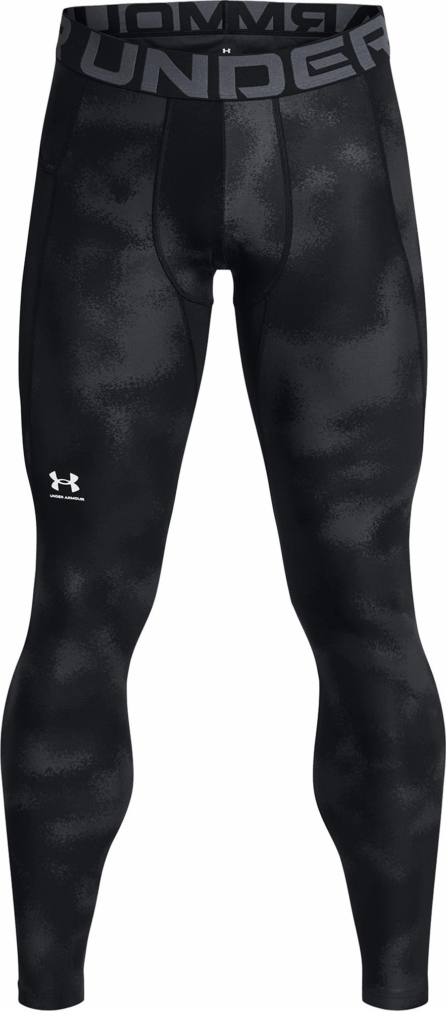 Lean Glow Under Armour HeatGear Printed Mens Long Training Tights - Black
