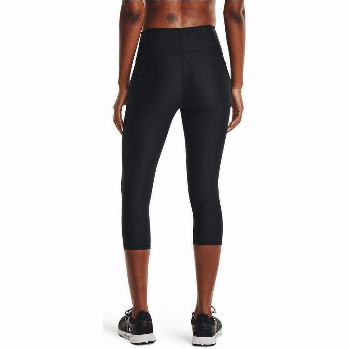 water park Body Mapping Engineering Under Armour Hi-Rise Womens 3/4 Capri Running Tights - Black