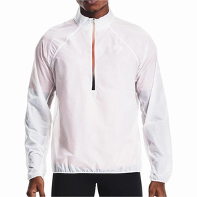 TailoredSilhouette Under Armour Impasse Flight Half Zip Mens Running Jacket - White