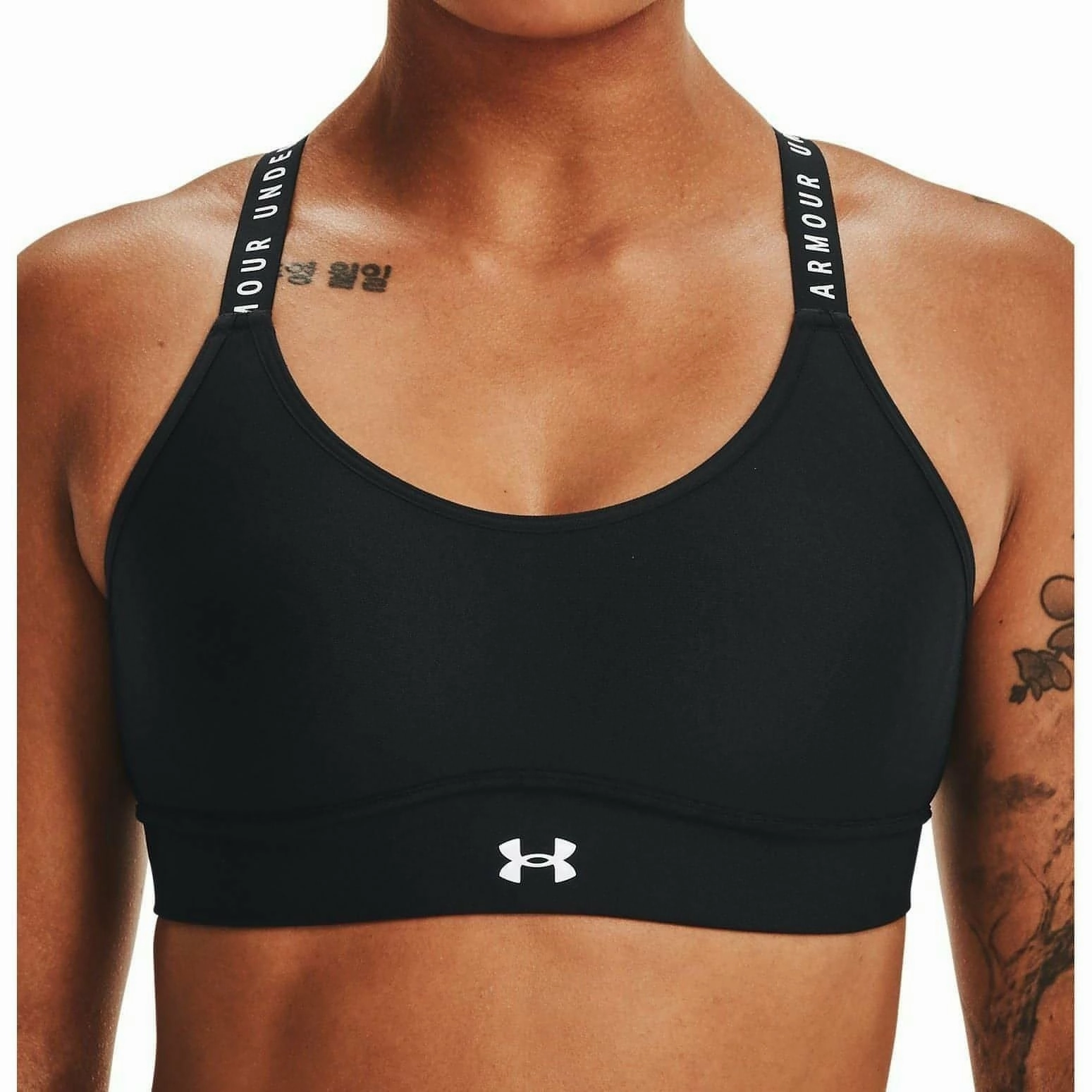 NonRestrictiveMobility Under Armour Infinity Mid Covered Womens Sports Bra - Black