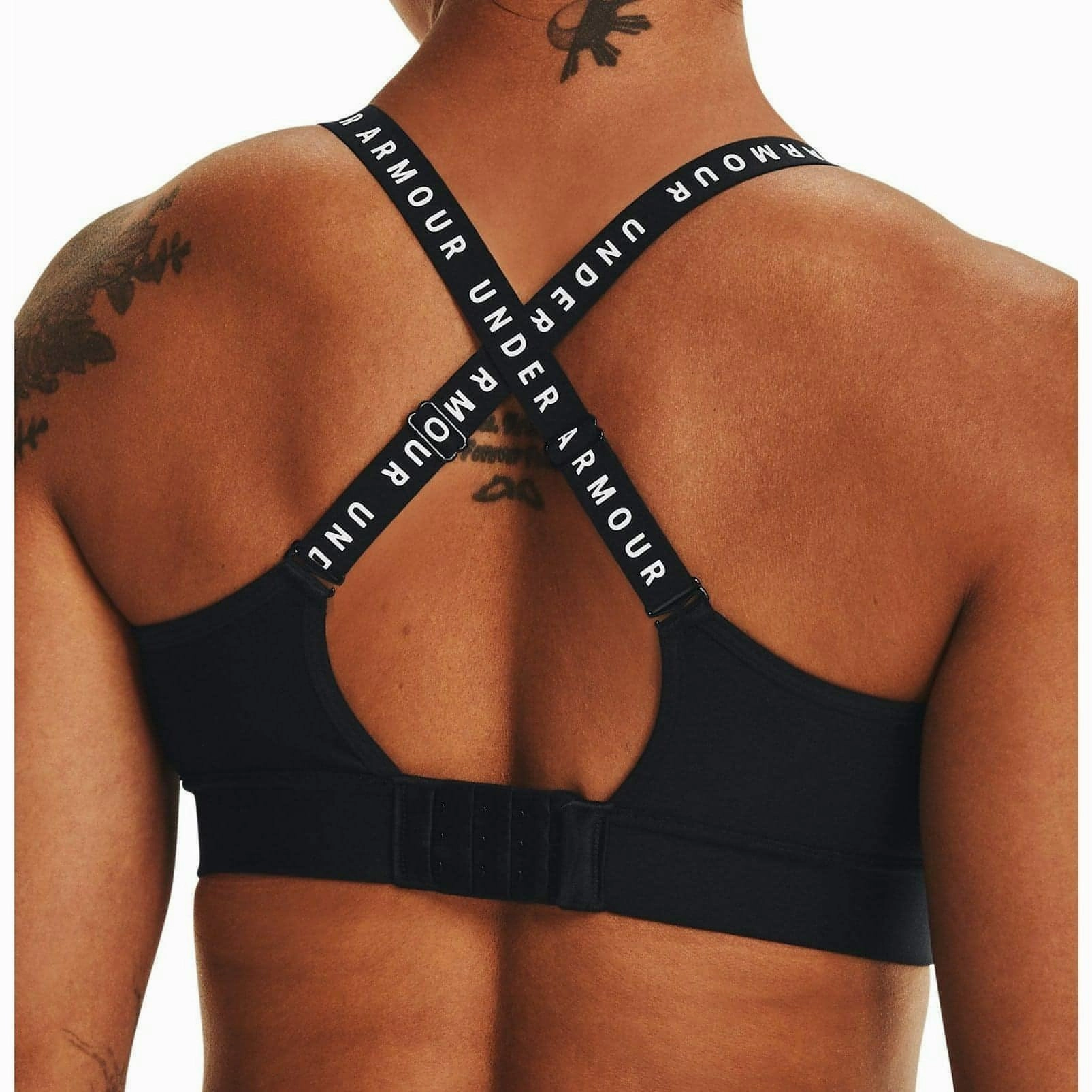 Shock Dissipation Tech Under Armour Infinity Mid Covered Womens Sports Bra - Black