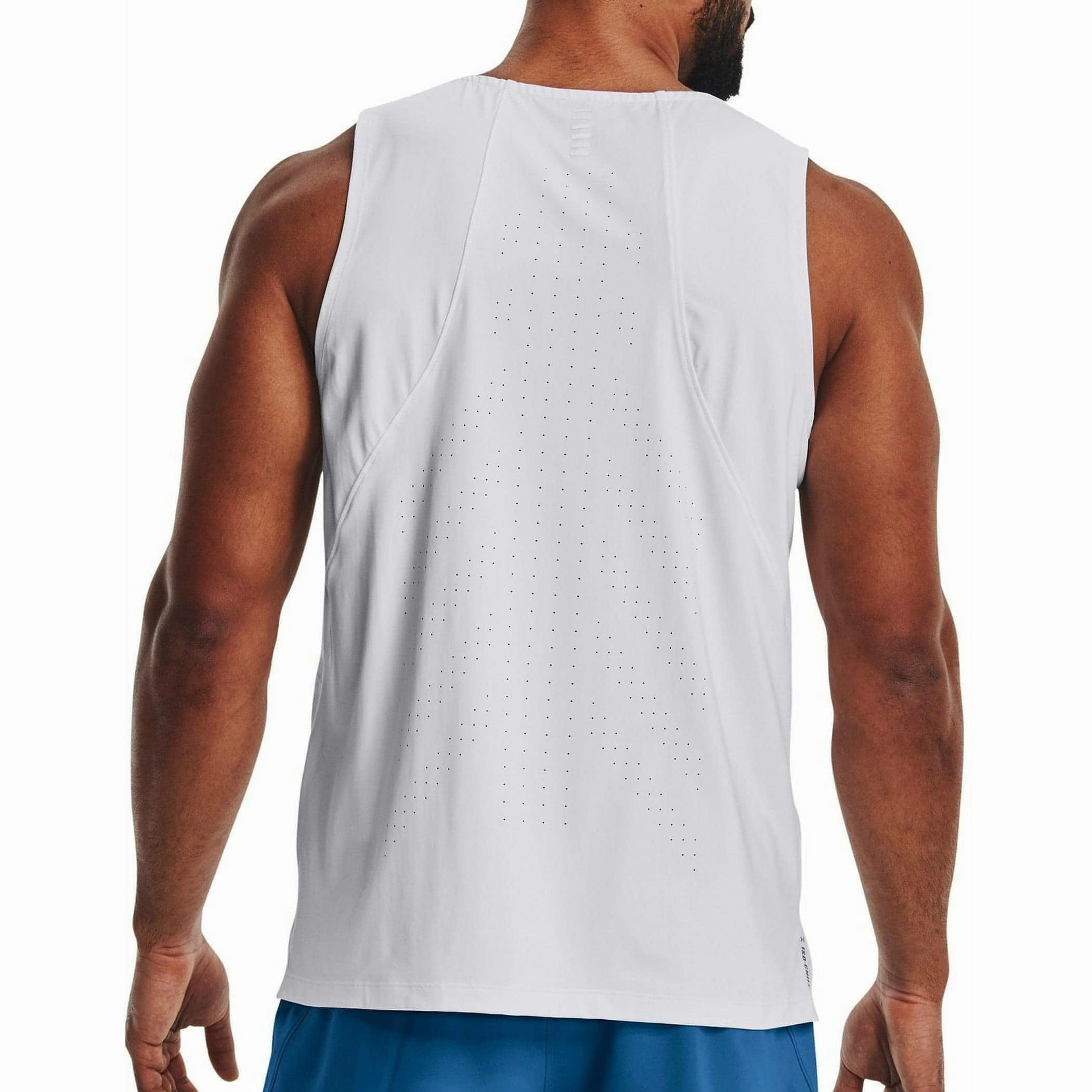 Under Armour Iso-Chill Run Laser Mens Running Vest - White QuickCompressionRecovery