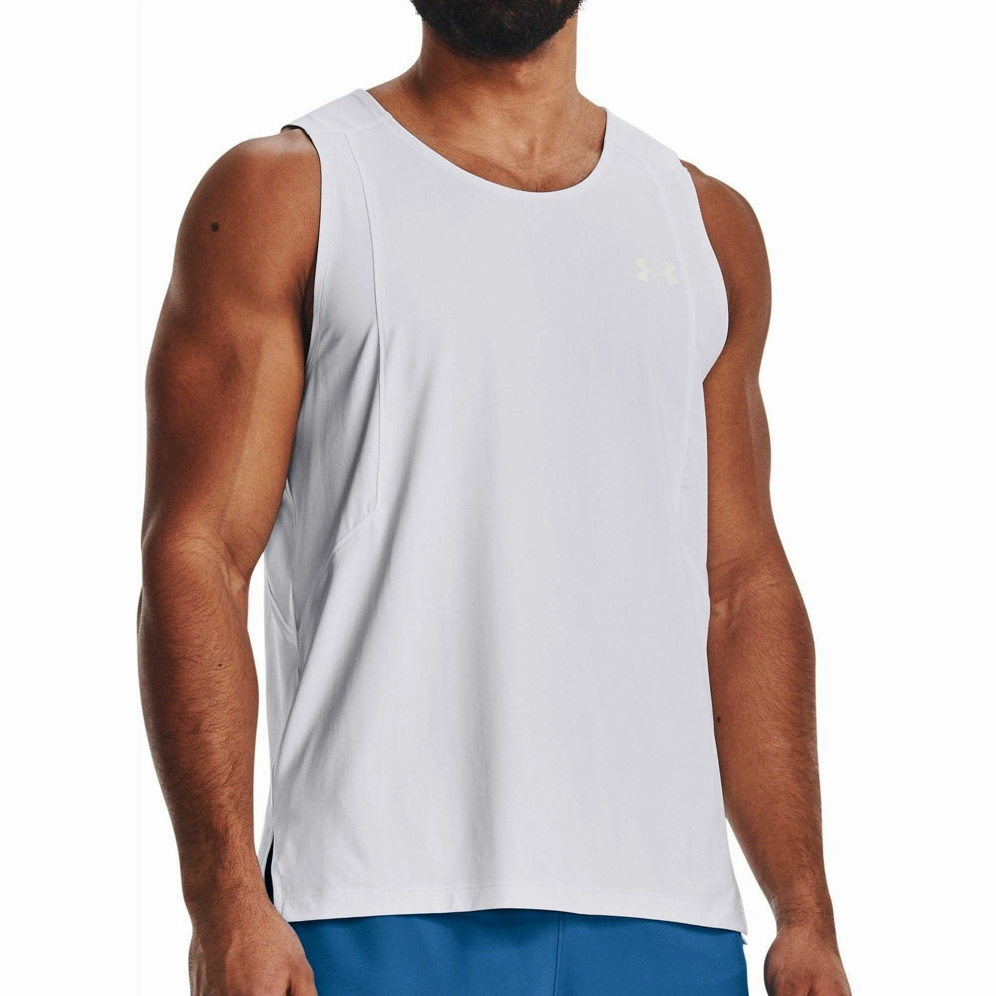 Vacation Outfit Under Armour Iso-Chill Run Laser Mens Running Vest - White