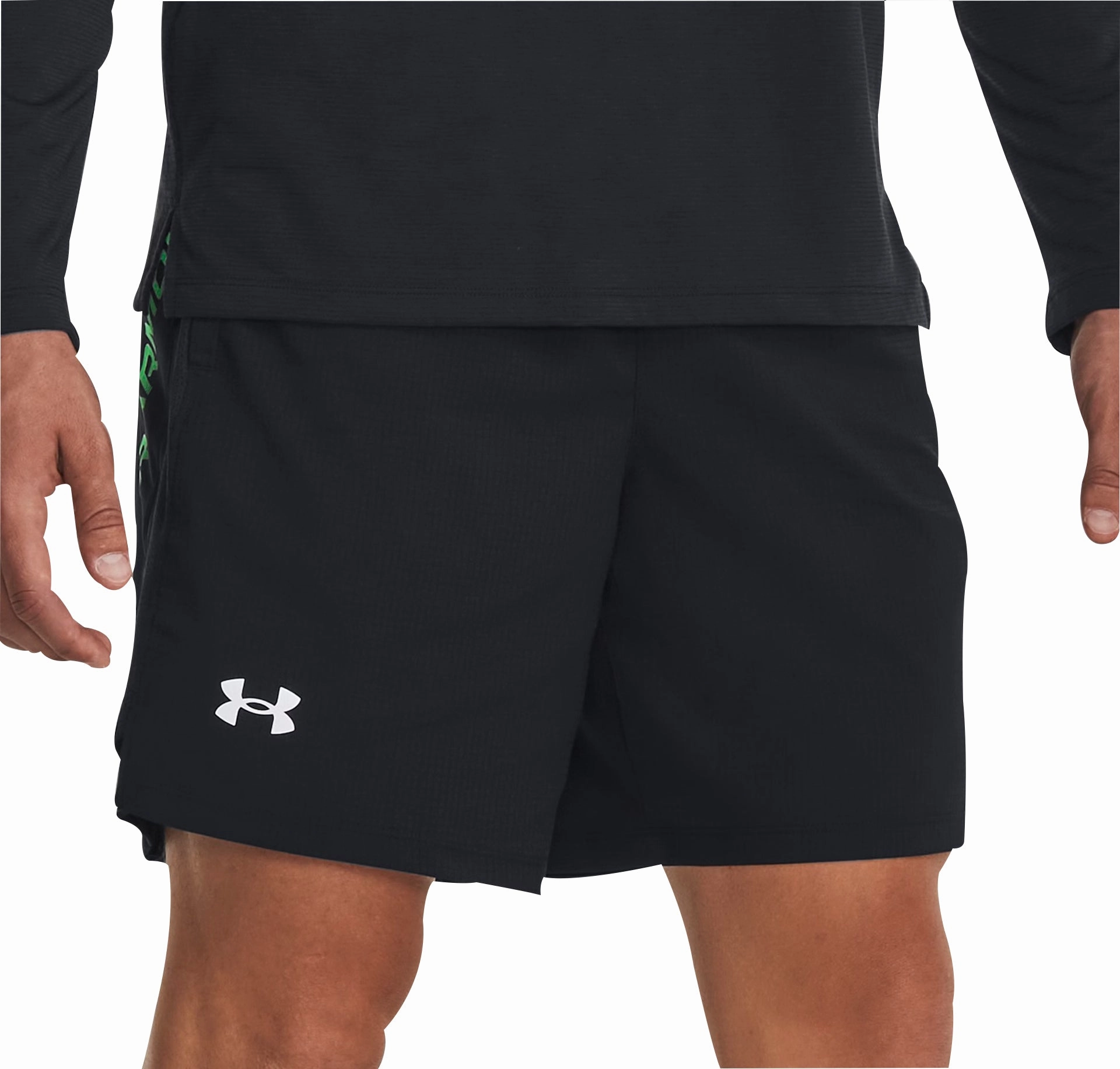 Under Armour Launch 7 Inch Graphic Mens Running Shorts - Black Noise Free Operation Design