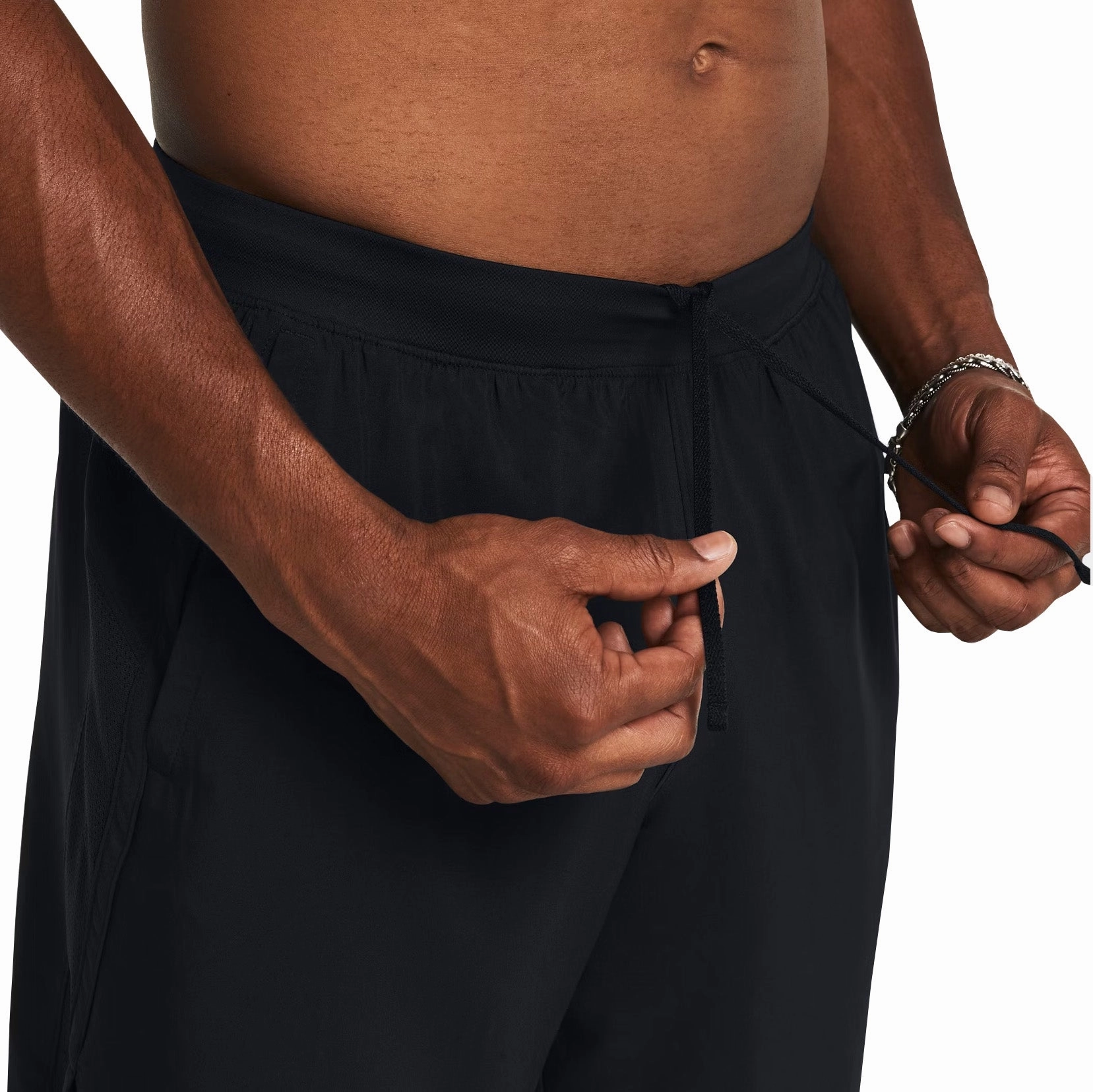 Under Armour Launch 7 Inch Mens Running Shorts - Black No Slip Gripper