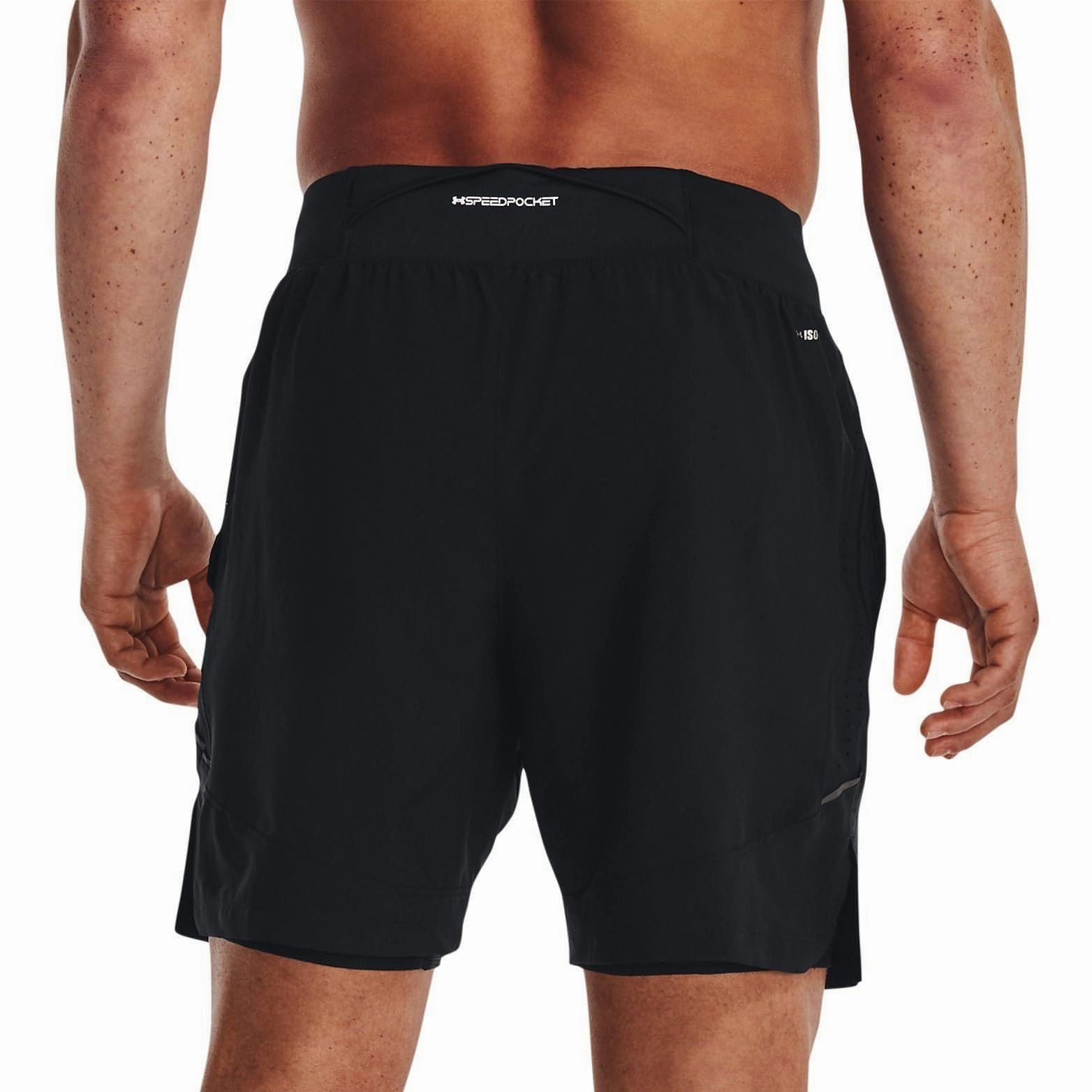 Under Armour Launch Elite 2 In 1 Mens Running Shorts - Black denim material beach shorts