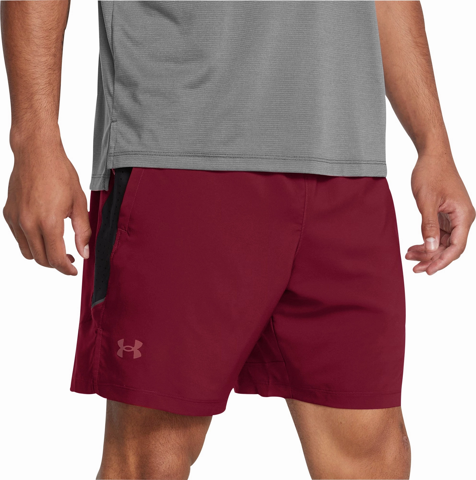 Stain-Resistant Under Armour Launch Elite 2 In 1 Mens Running Shorts - Red