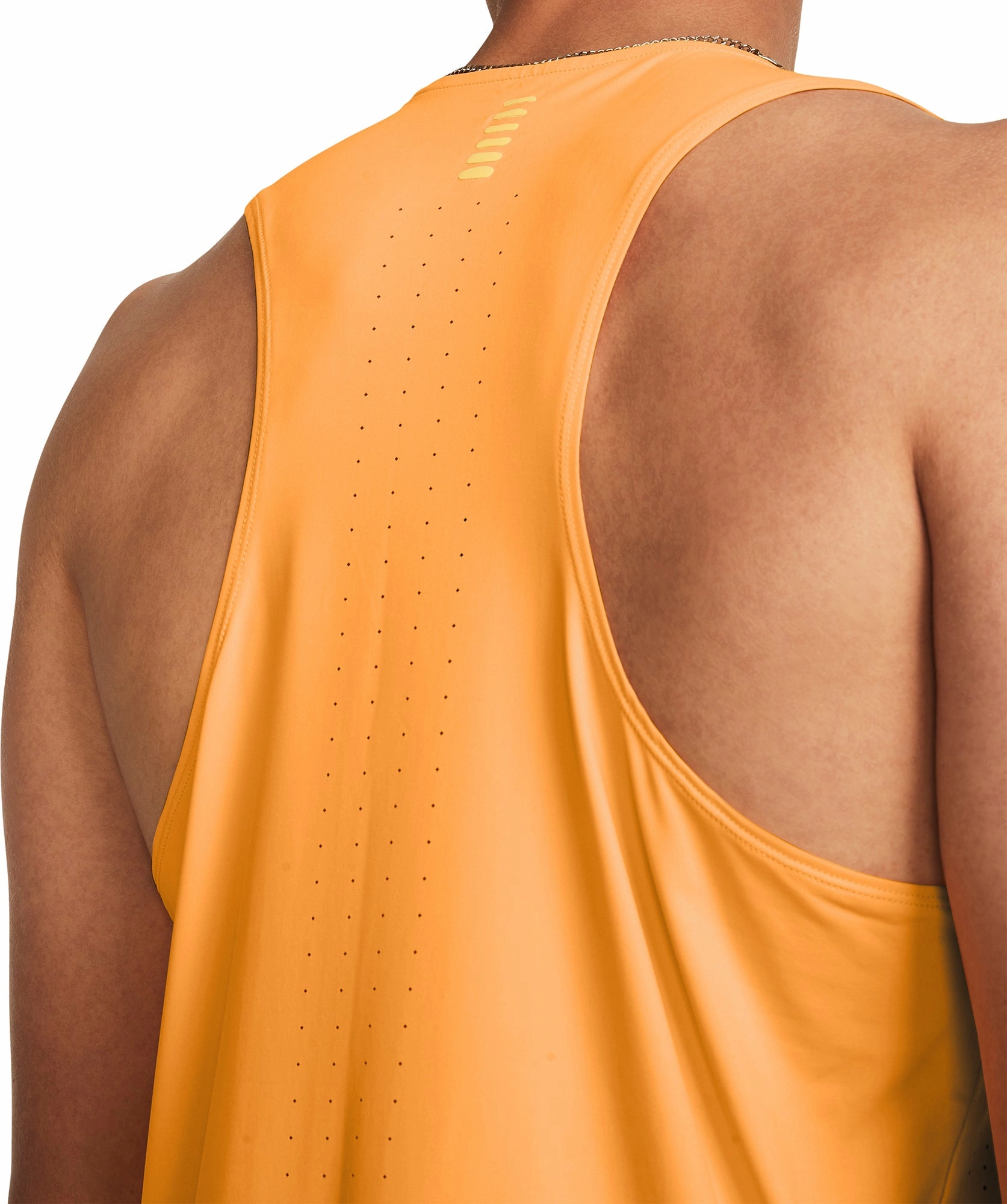 Under Armour Launch Elite Mens Running Vest - Orange Seamless construction