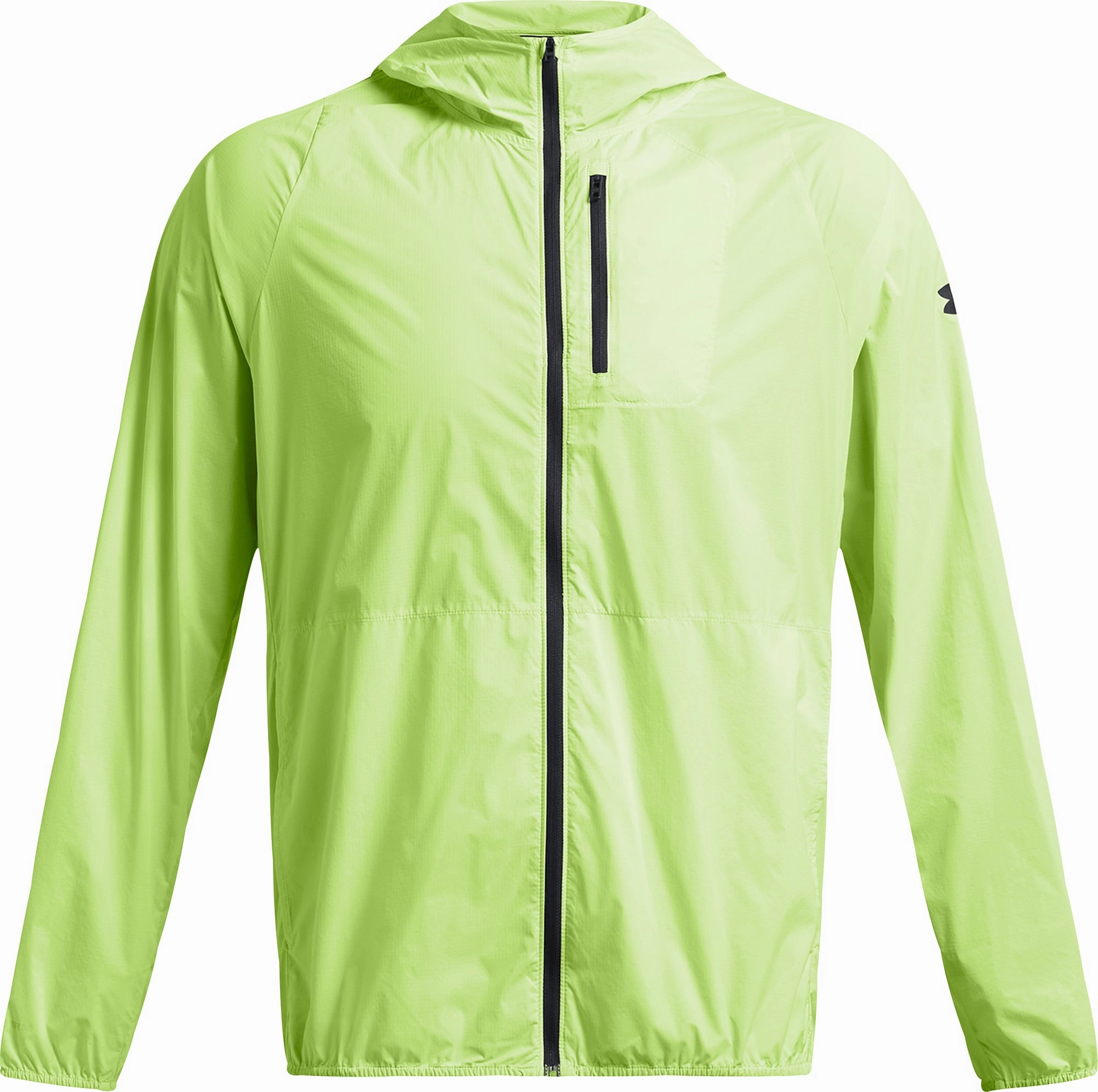 Under Armour Launch Lightweight Mens Running Jacket - Green Noise Reducing Fabric