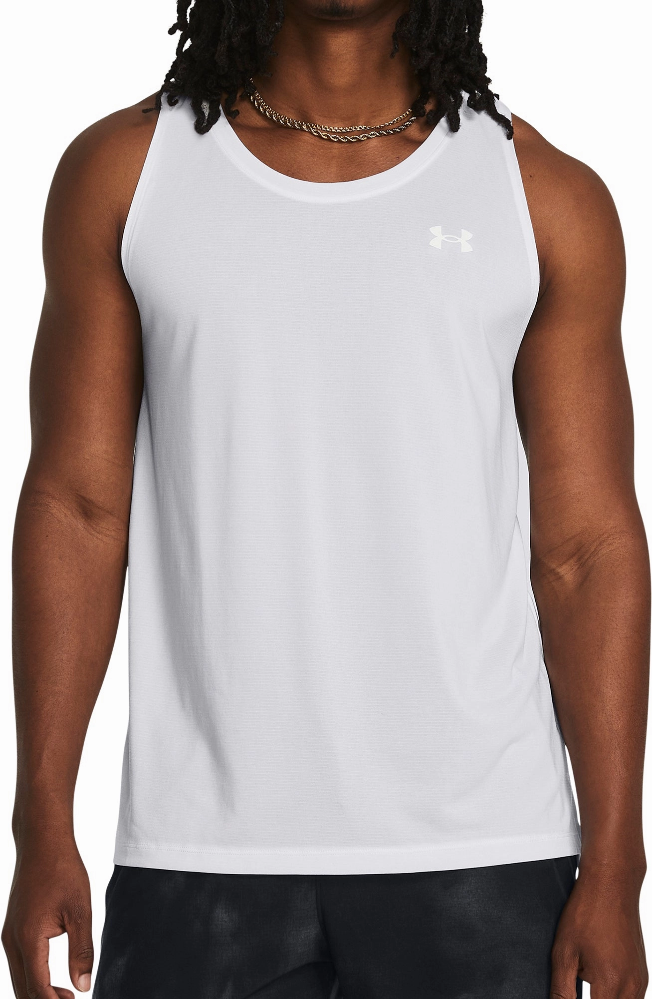 Stylish add-ons throwback Under Armour Launch Mens Running Vest - White