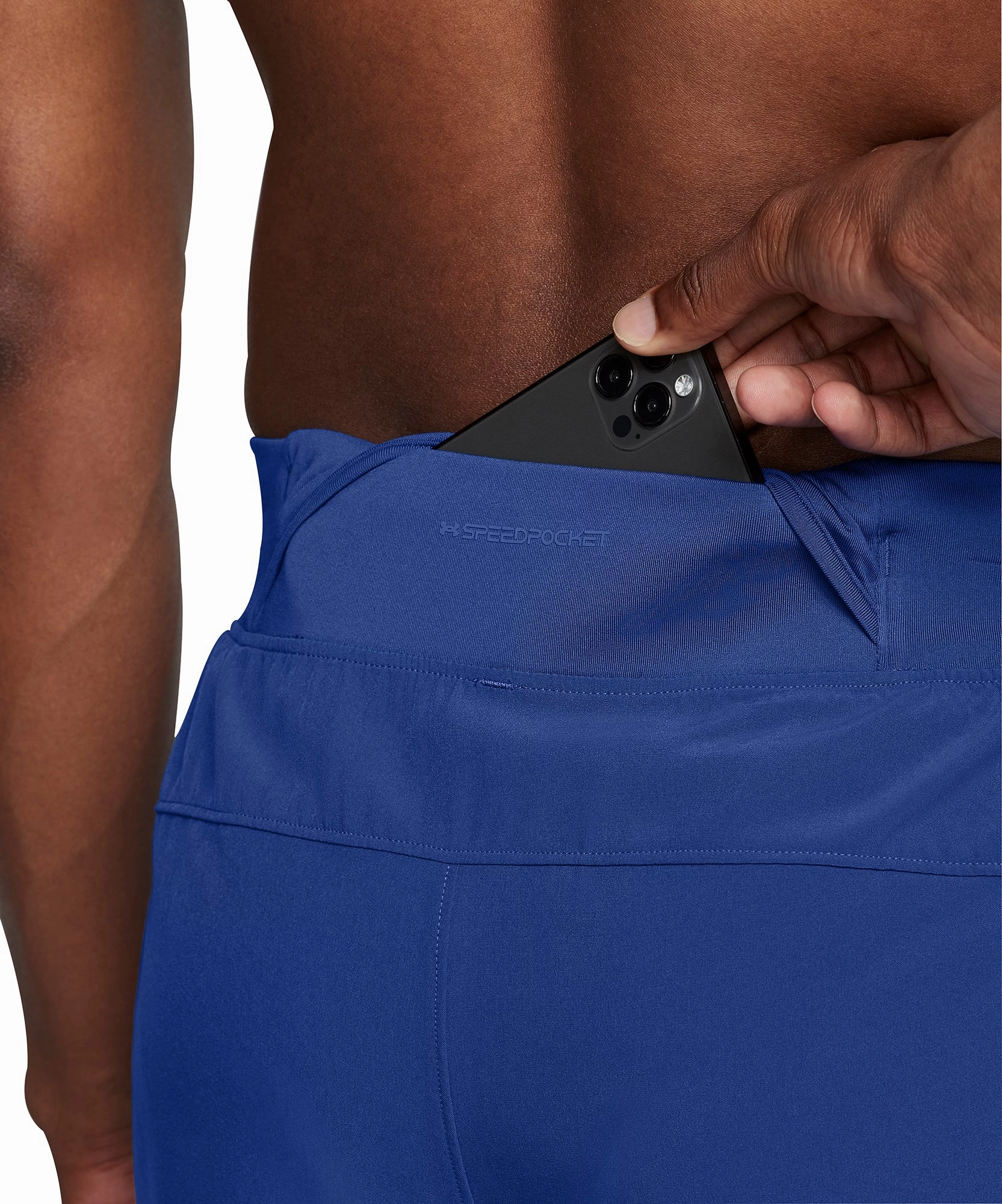 Quick Access Cargo Pockets Under Armour Launch Pro 5 Inch Mens Running Shorts - Blue