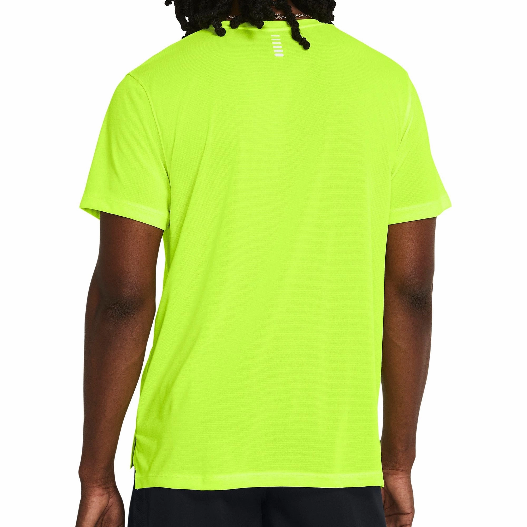 Soft Touch Texture Under Armour Launch Short Sleeve Mens Running Top - Yellow