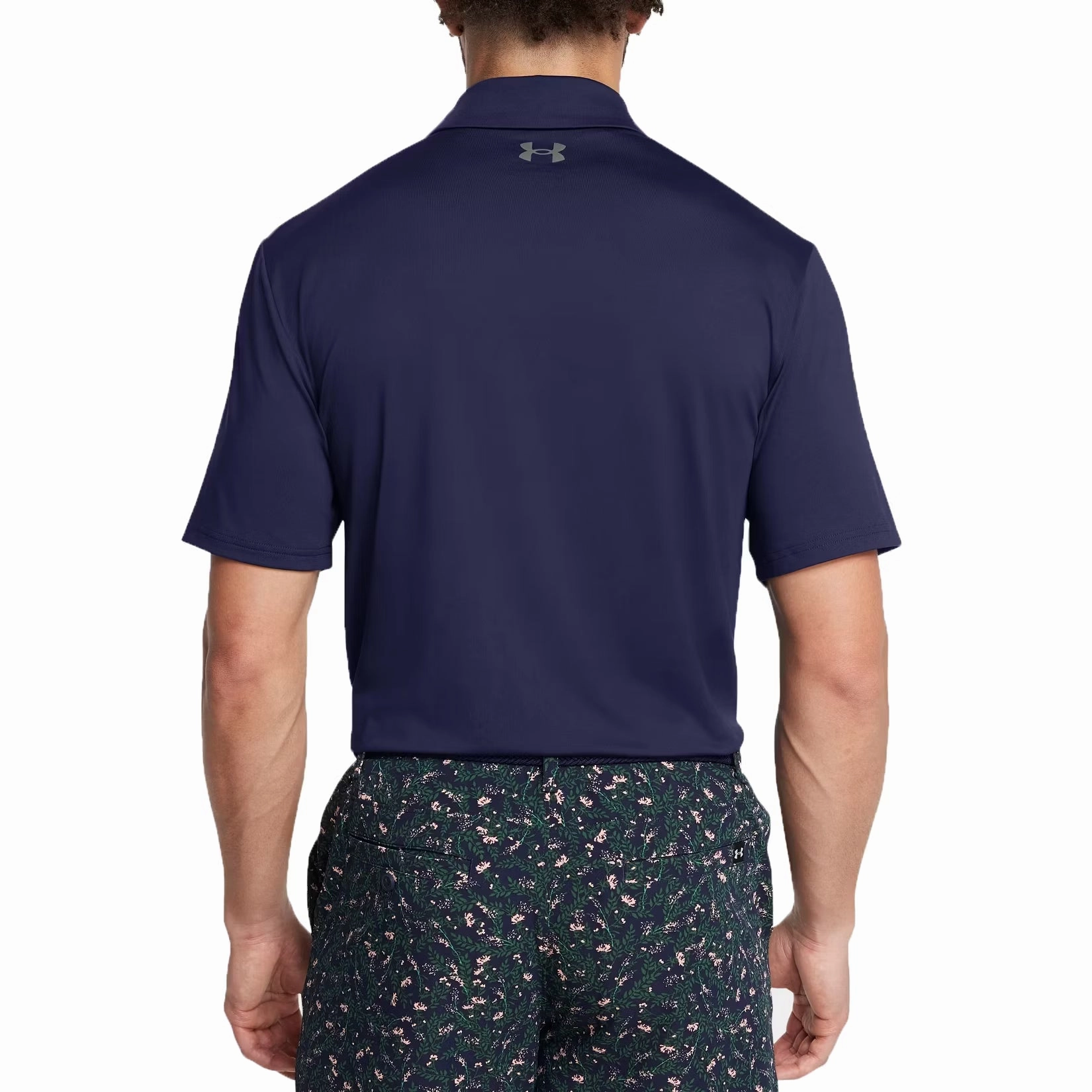 Club Attire Sweat Resistant Lining Under Armour Playoff 3.0 Polo Golf Shirt - Midnight Navy/Castlerock