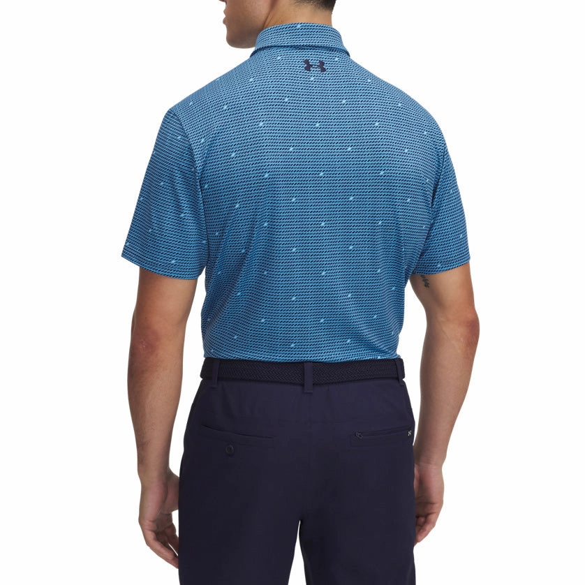 AntiPilling Technology Under Armour Playoff 3.0 Printed Polo Golf Shirt - Blue
