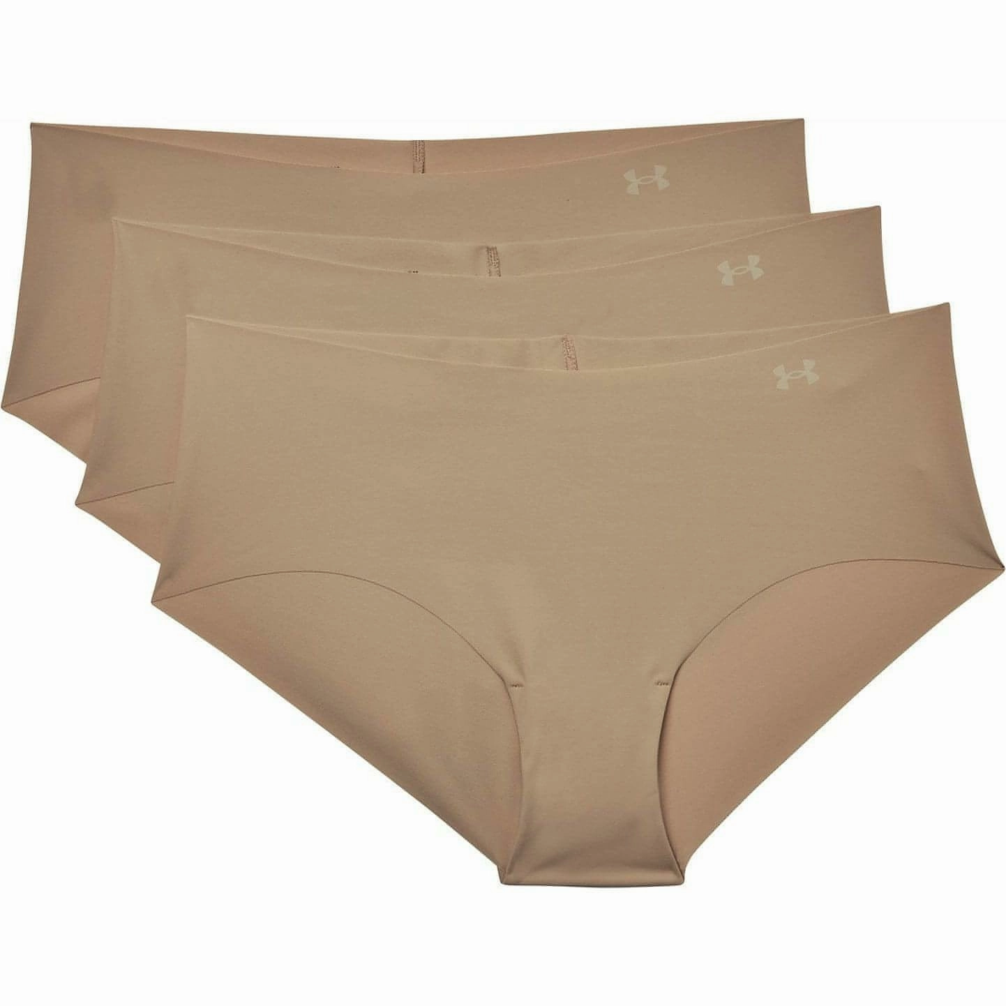 Denim Under Armour Pure Stretch (3 Pack) Womens Hipster Brief - Beige