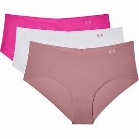 Under Armour Pure Stretch (3 Pack) Womens Hipster Brief - Pink WindproofLayer