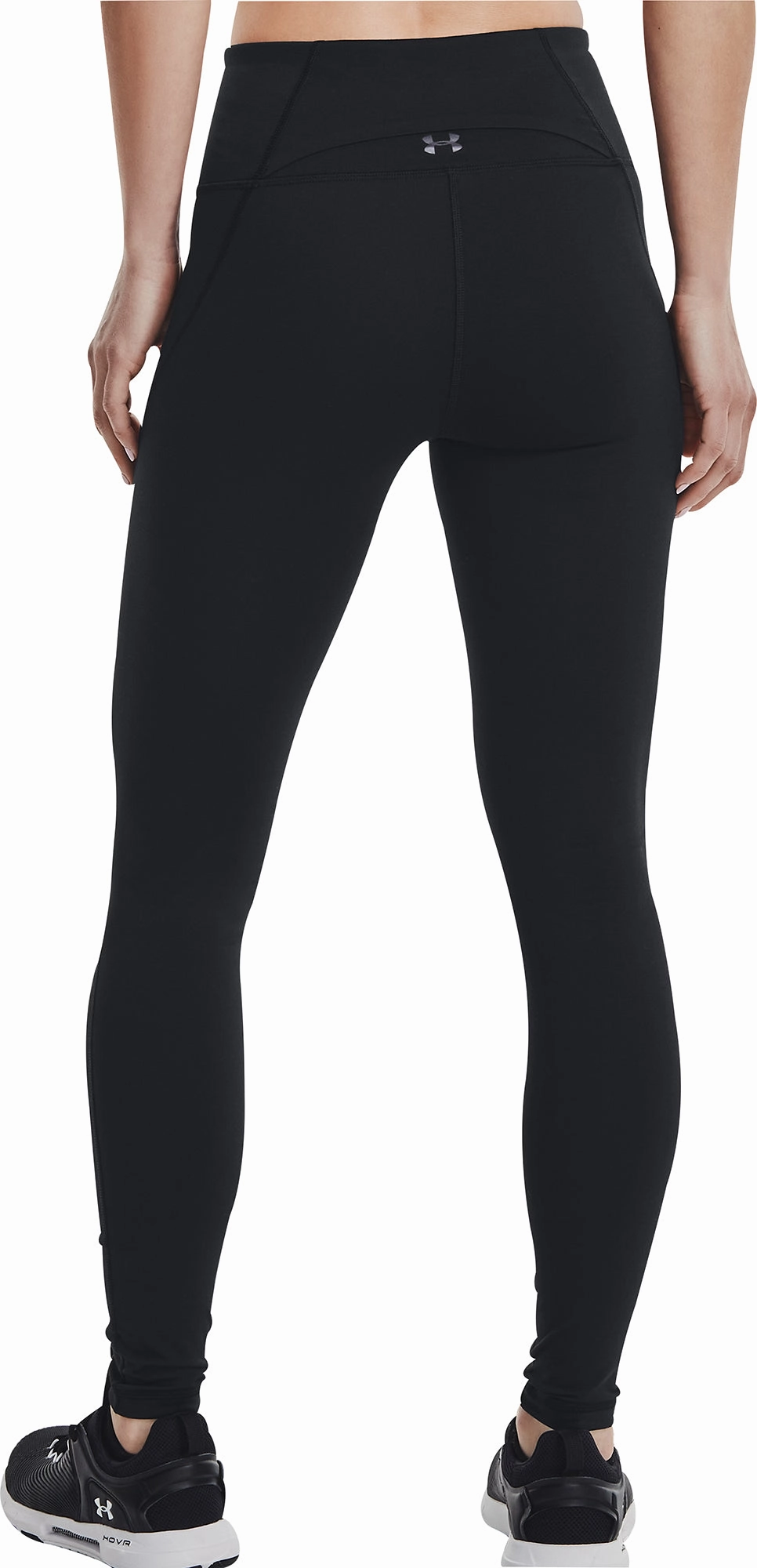 Flat waistband nylon Under Armour Reflect Womens Long Running Tights - Black