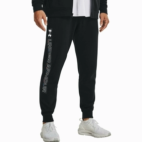 Under Armour Rival Fleece Graphic Mens Training Joggers - Black Functional Fit FormFitting Cut