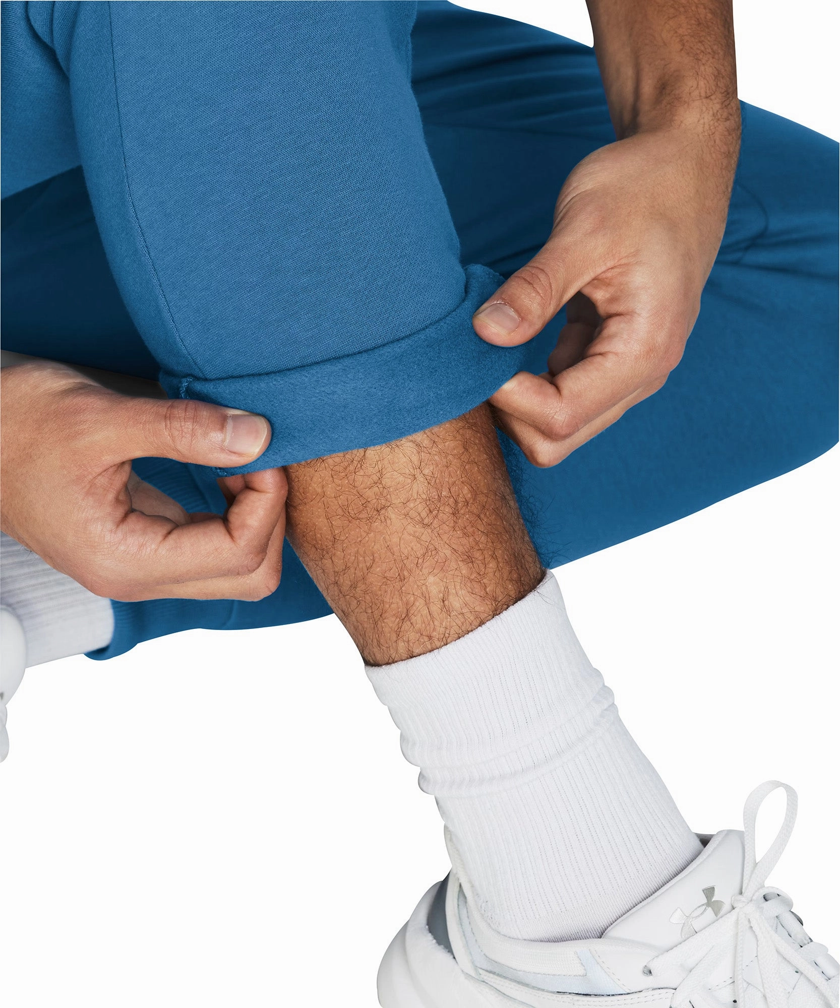 Smile Glow Future Edge Under Armour Rival Fleece Mens Training Joggers - Blue