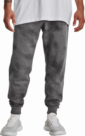 HeatReflective Lining wrinkle free Under Armour Rival Fleece Printed Mens Training Joggers - Grey
