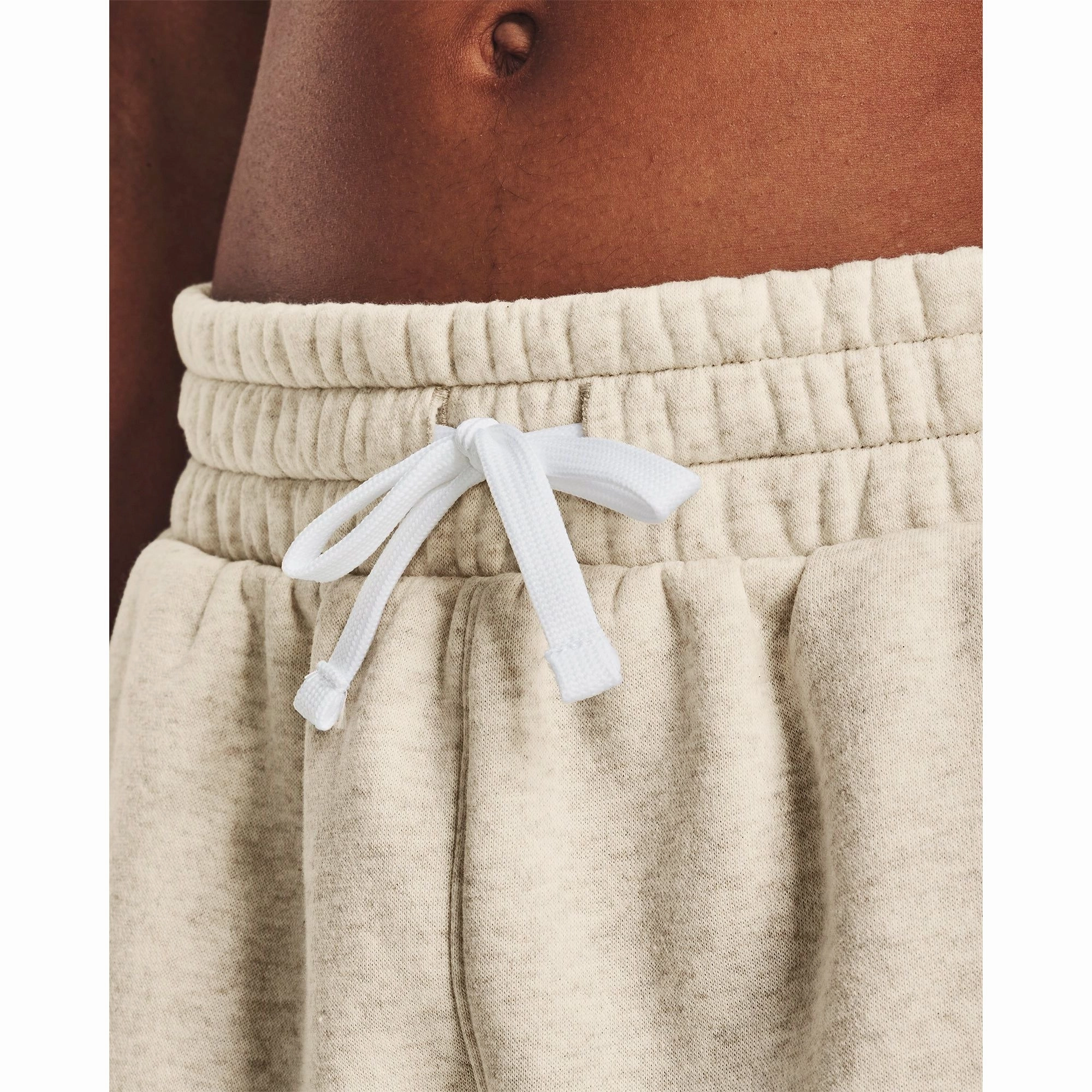 Under Armour Rival Fleece Womens Training Shorts - Beige Festival Air