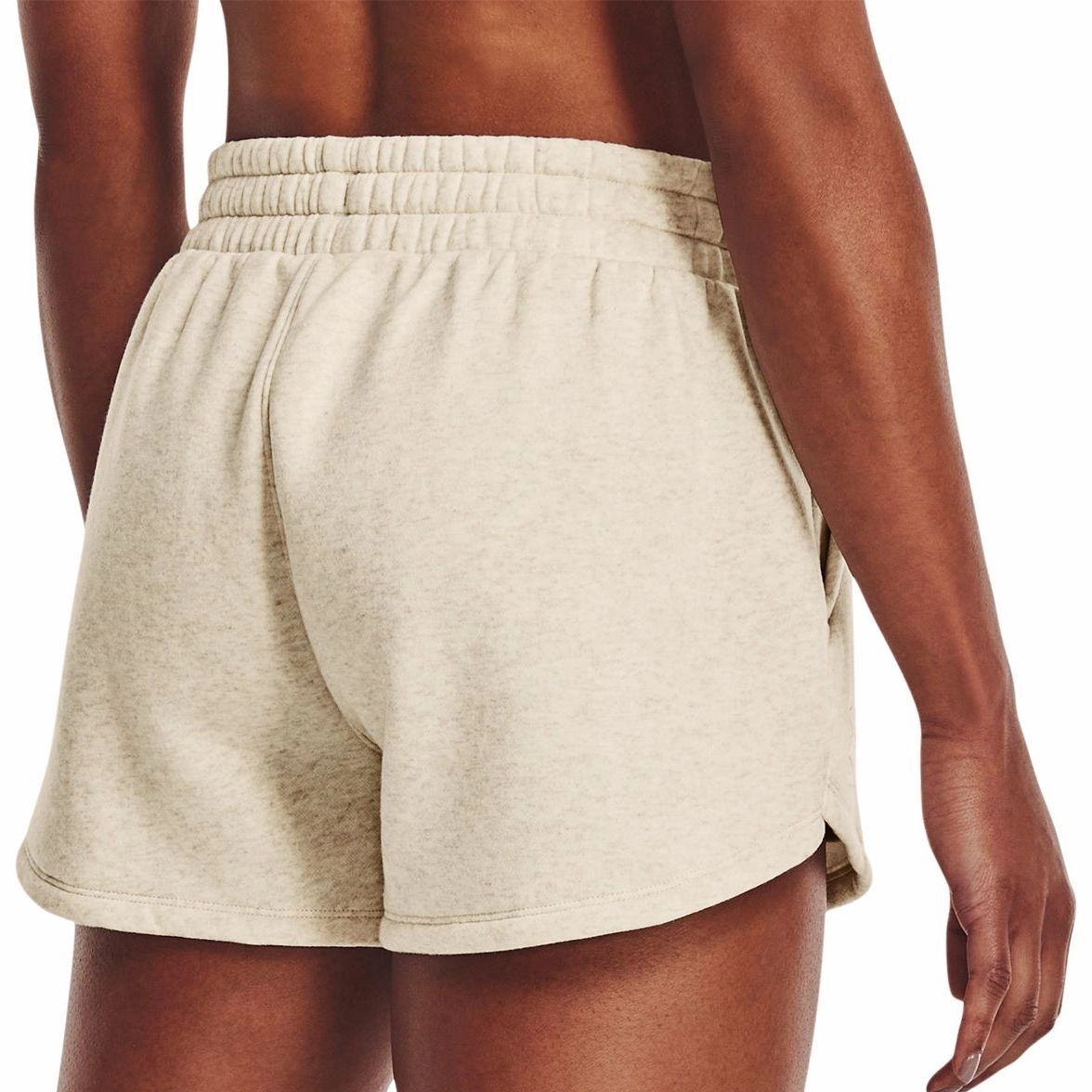 Under Armour Rival Fleece Womens Training Shorts - Beige StainReleaseCoating