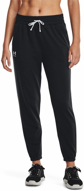 Collapsible Hood Under Armour Rival Terry Womens Training Joggers - Black