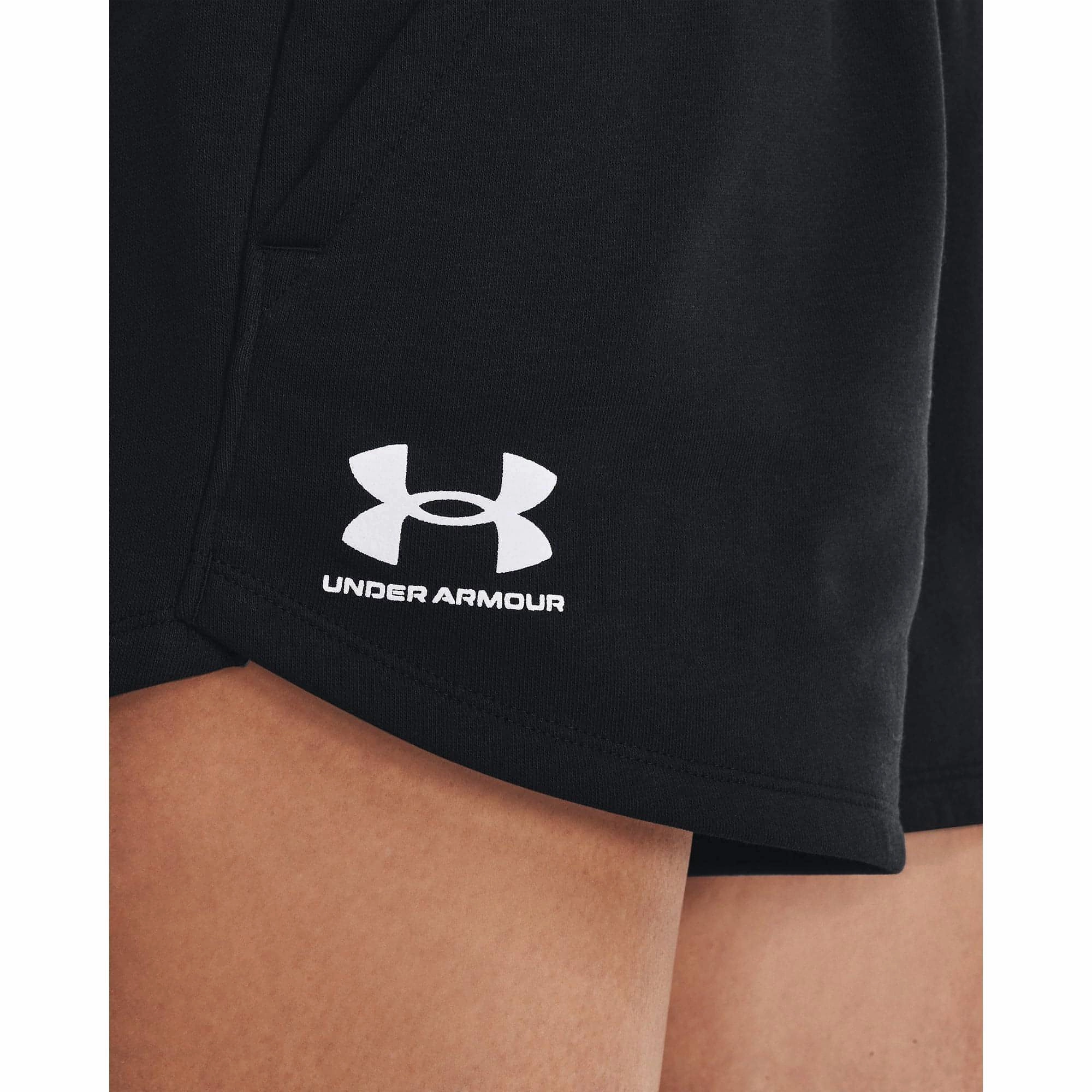 Under Armour Rival Womens Fleece Shorts - Black WrinkleResistant