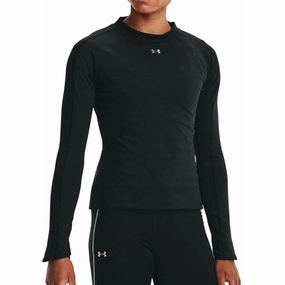 TaglessDesign Warm Fit Under Armour Rush ColdGear Long Sleeve Womens Training Top - Black