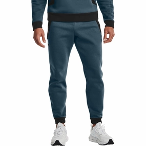 Under Armour Rush Mens Fleece Joggers - Blue Tagless Design