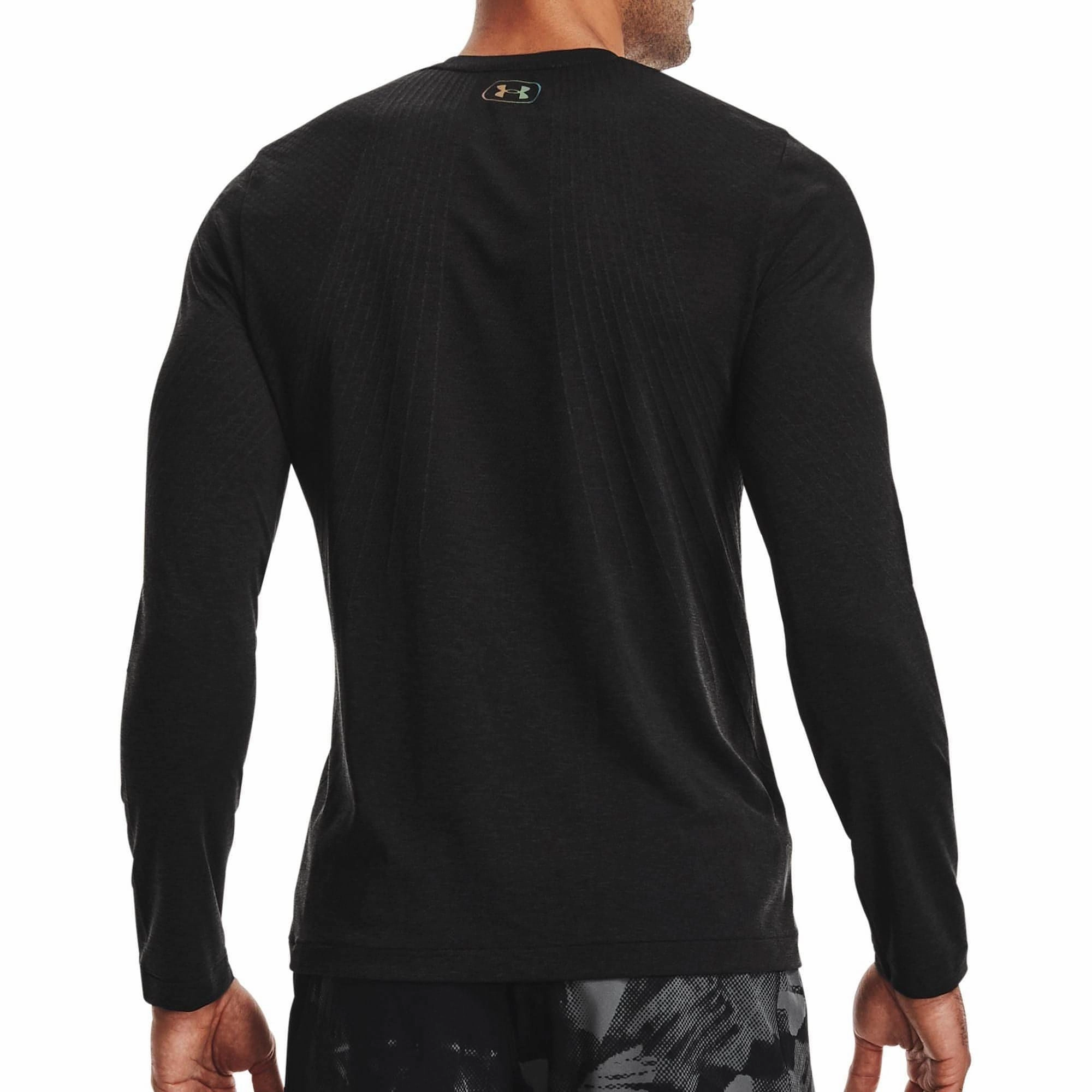 Mind Ease Play Mode Under Armour Rush Seamless Long Sleeve Mens Training Top - Black