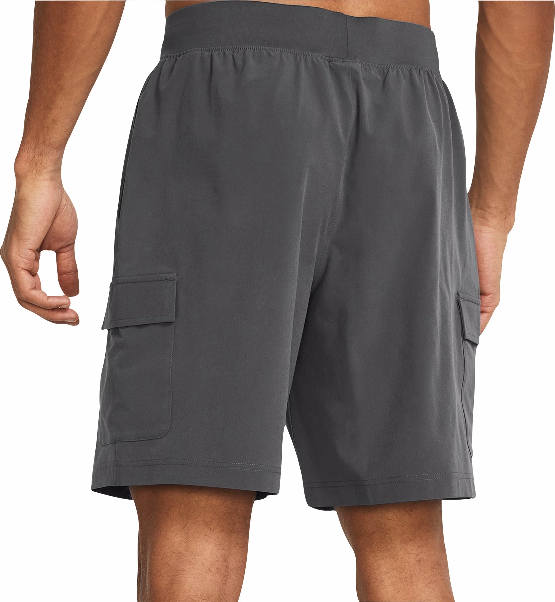 Under Armour Stretch Woven Cargo Mens Training Shorts - Grey Focus Fit