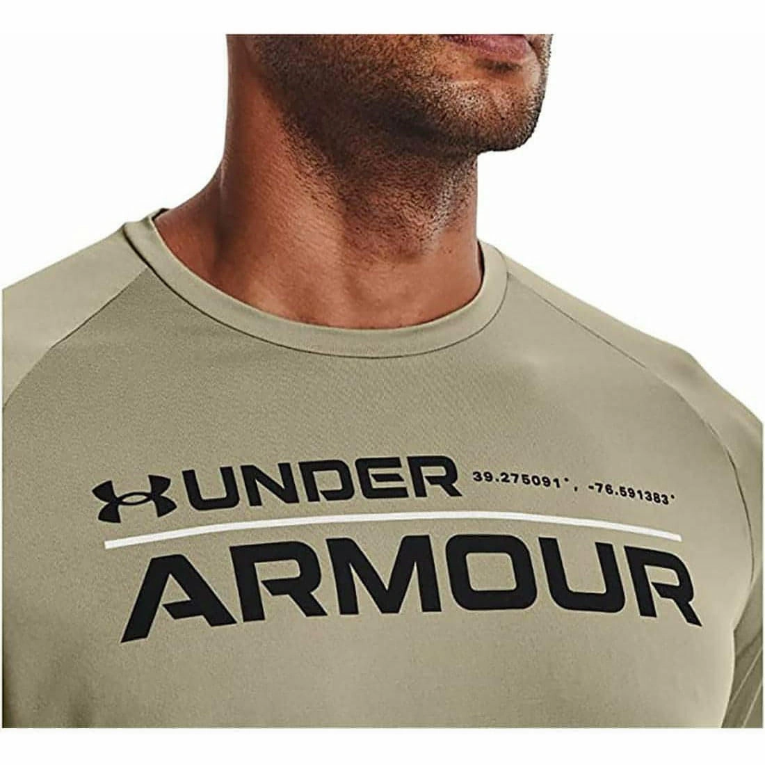 Under Armour Tech 2.0 Wordmark Short Sleeve Mens Training Top - Grey ElasticCuffDesign Japan Neat