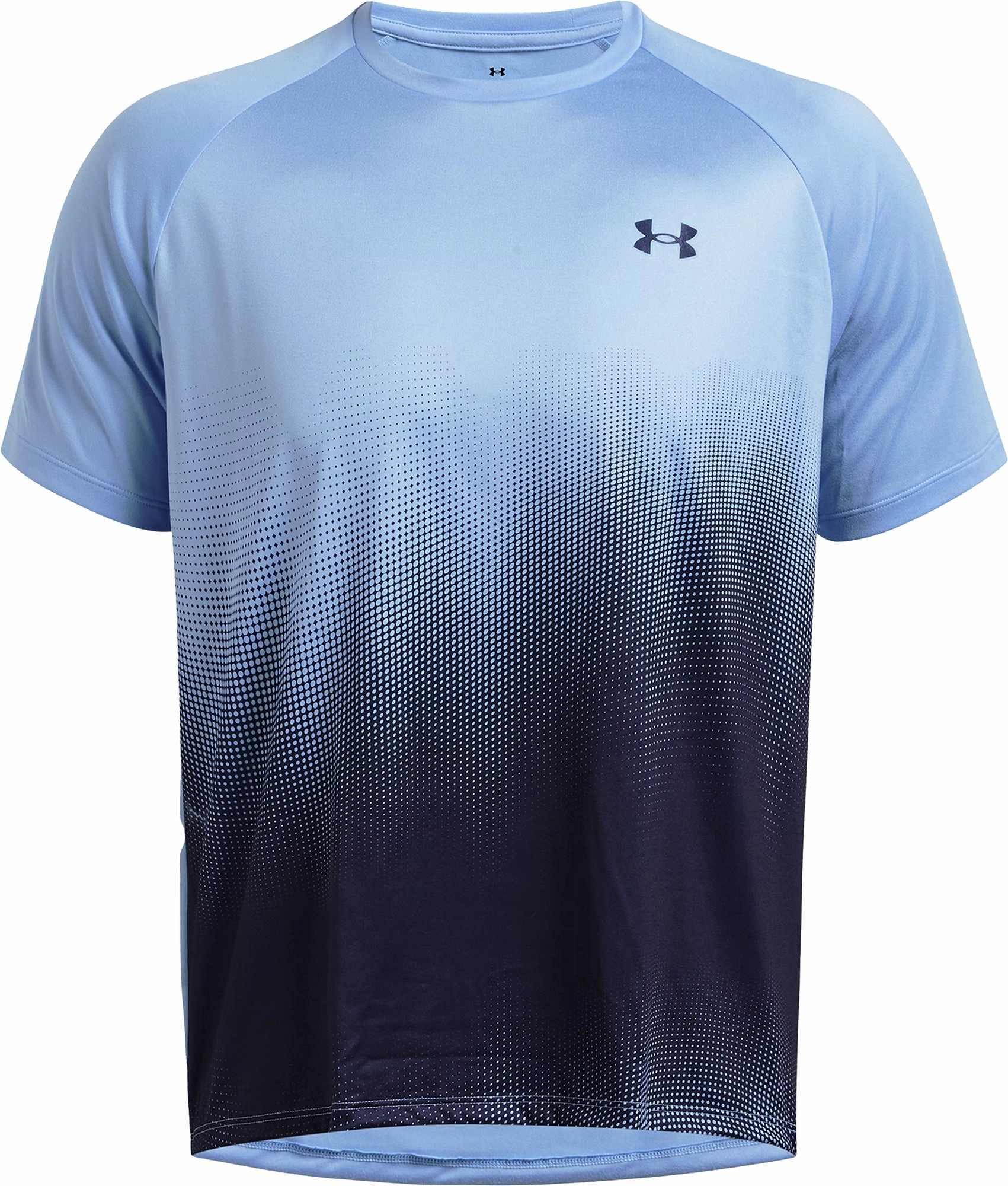 Under Armour Tech Fade Short Sleeve Mens Training Top - Blue BreathableFabric