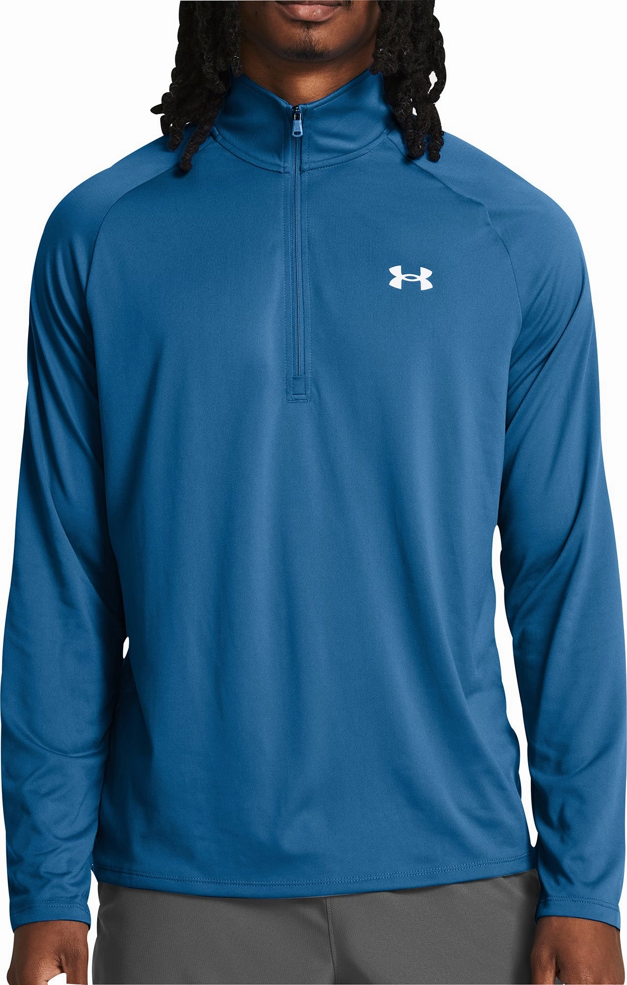 Fall Core Under Armour Tech Half Zip Long Sleeve Mens Training Top - Blue
