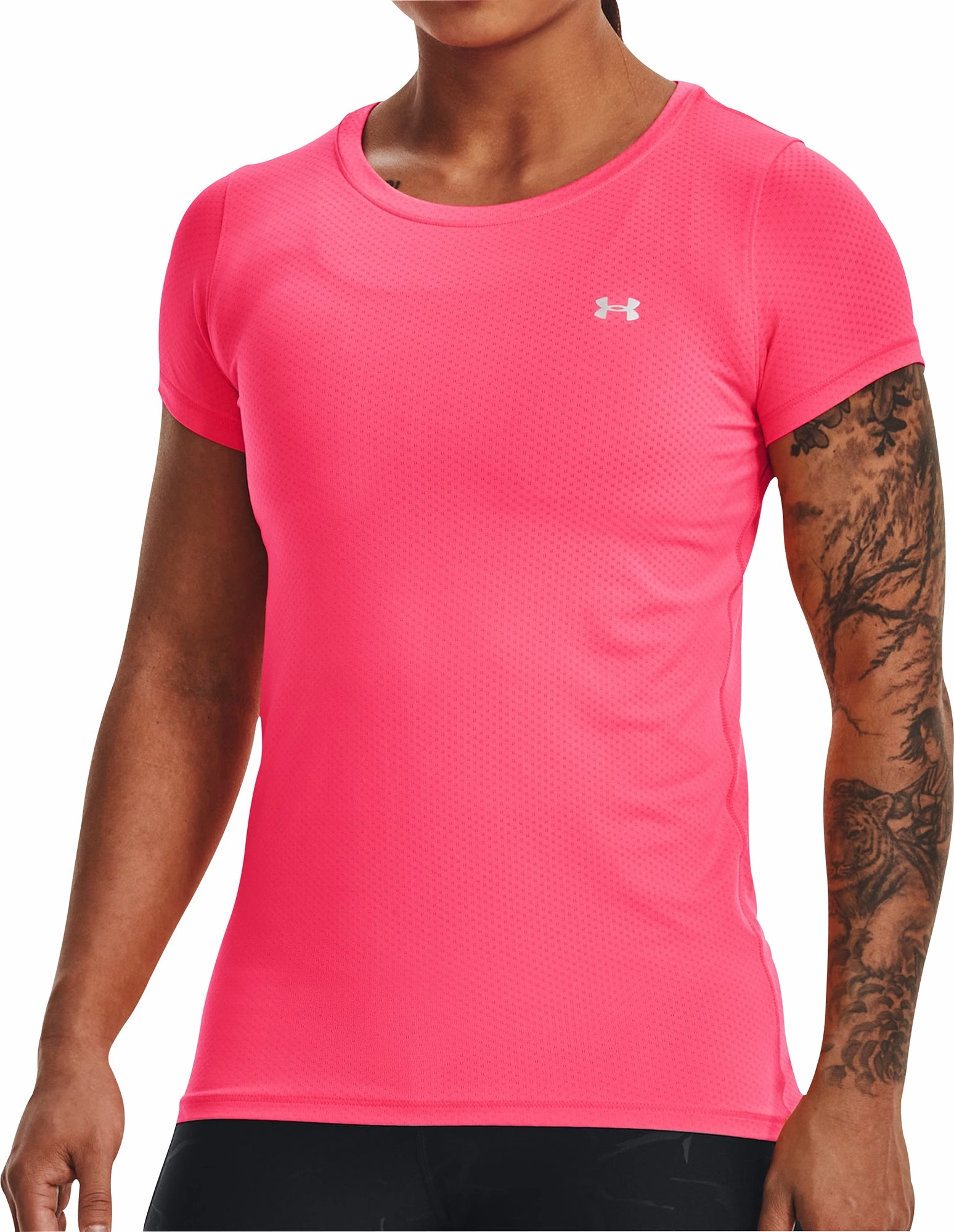 Under Armour Tech Mesh Short Sleeve Womens Running Top - Pink Ultra Soft Finish