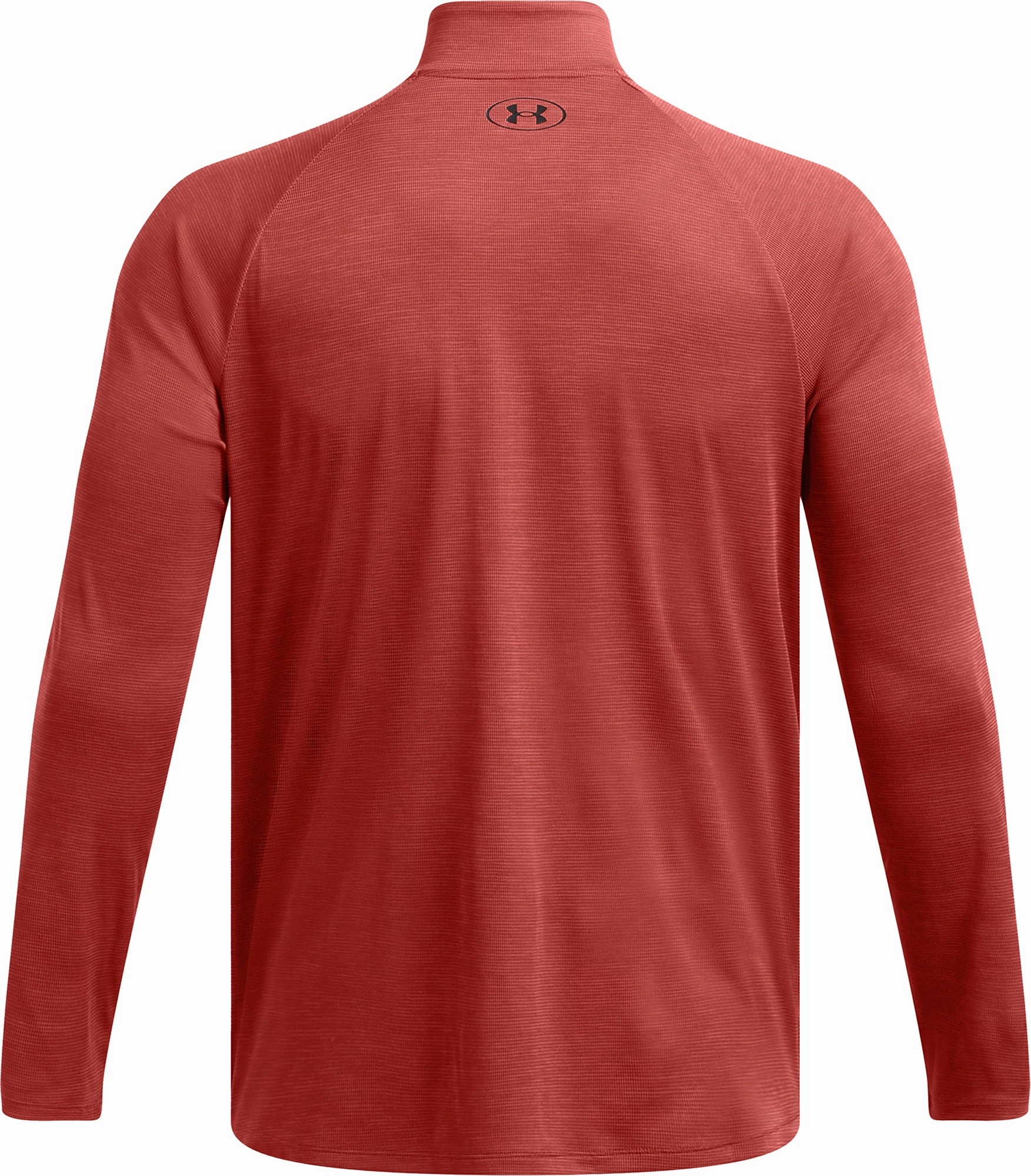 Under Armour Tech Textured Half Zip Long Sleeve Mens Running Top - Orange men birthday
