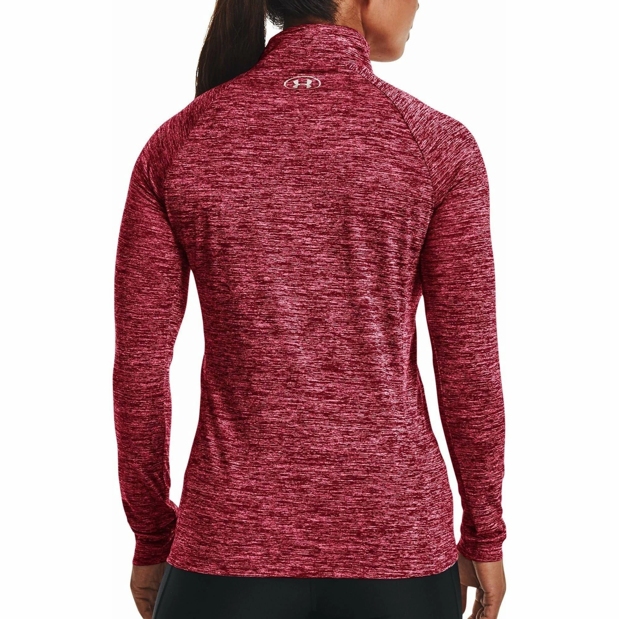Under Armour Tech Twist Half Zip Long Sleeve Womens Training Top - Pink pack light