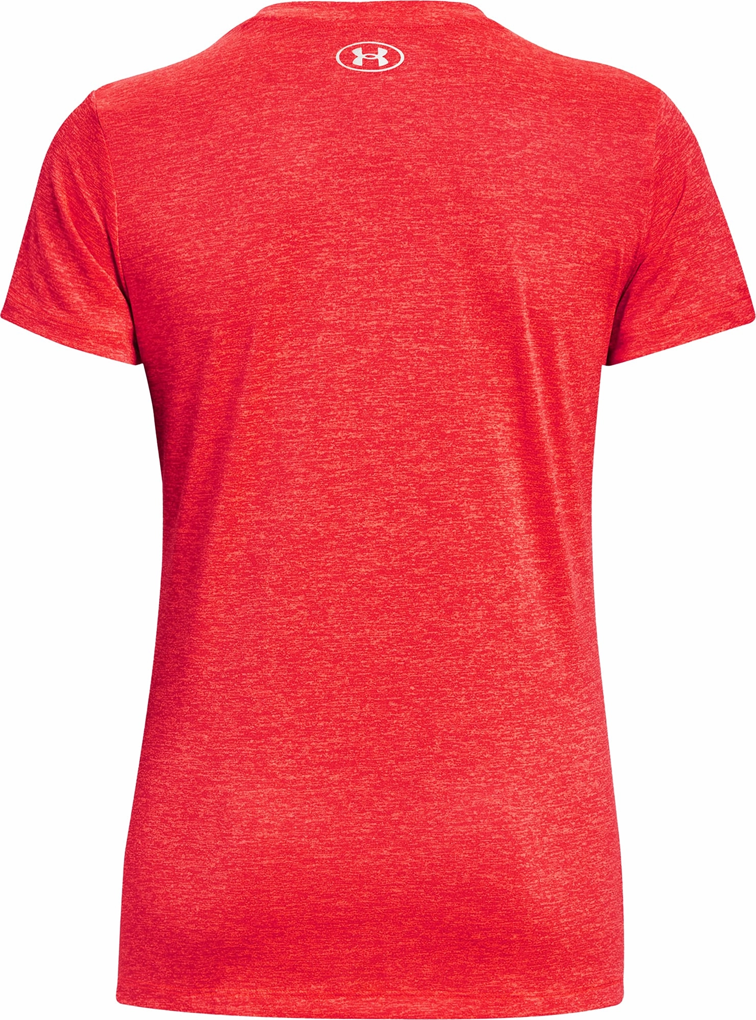 Under Armour Tech Twist V-Neck Short Sleeve Womens Running Top - Red Quick Fit Functional Fashion