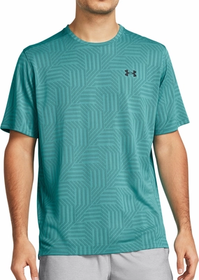 Fur Fit Work Safe Under Armour Tech Vent Geotessa Short Sleeve Mens Training Top - Green