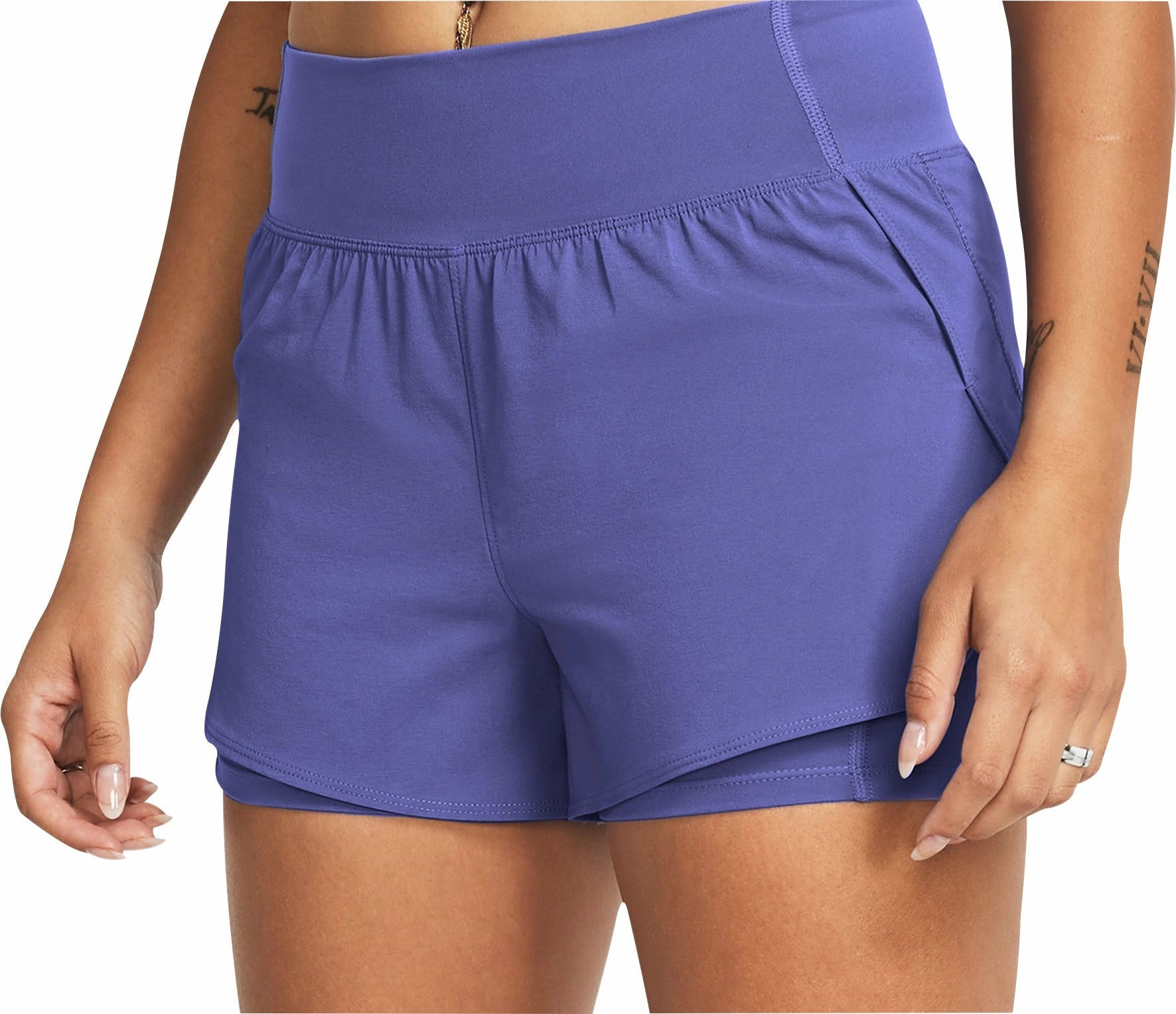 Makeup GlowInTheDark Accents Under Armour Vanish 2 In 1 Womens Running Shorts - Purple
