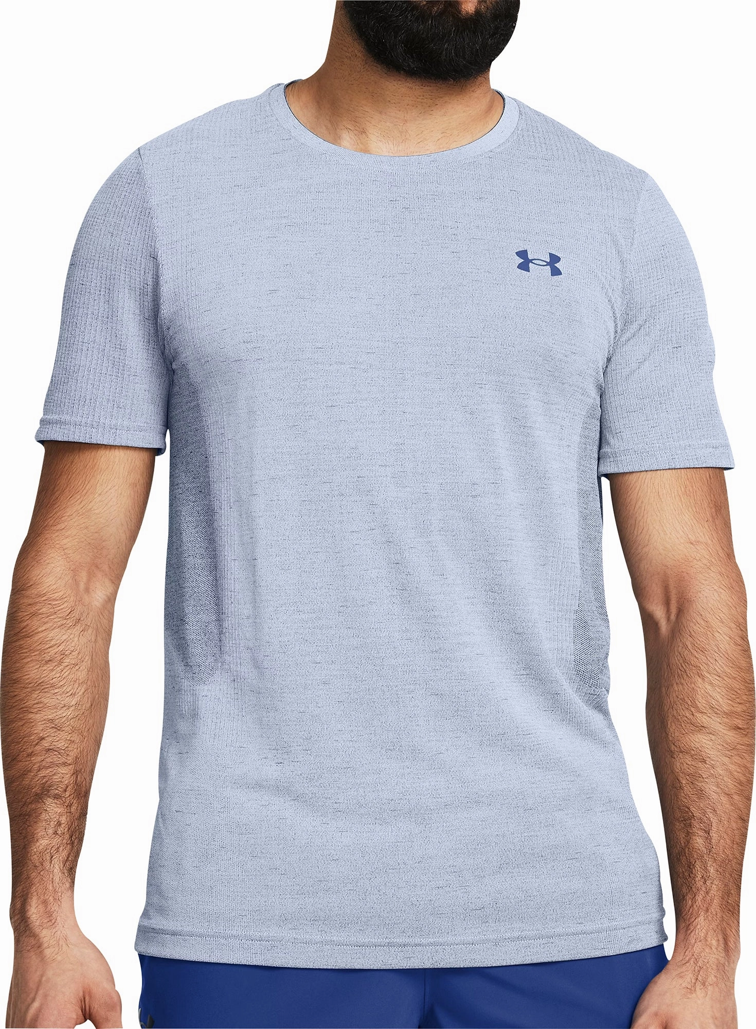 Formal Tone OdorControl Technology Under Armour Vanish Seamless Short Sleeve Mens Training Top - Blue
