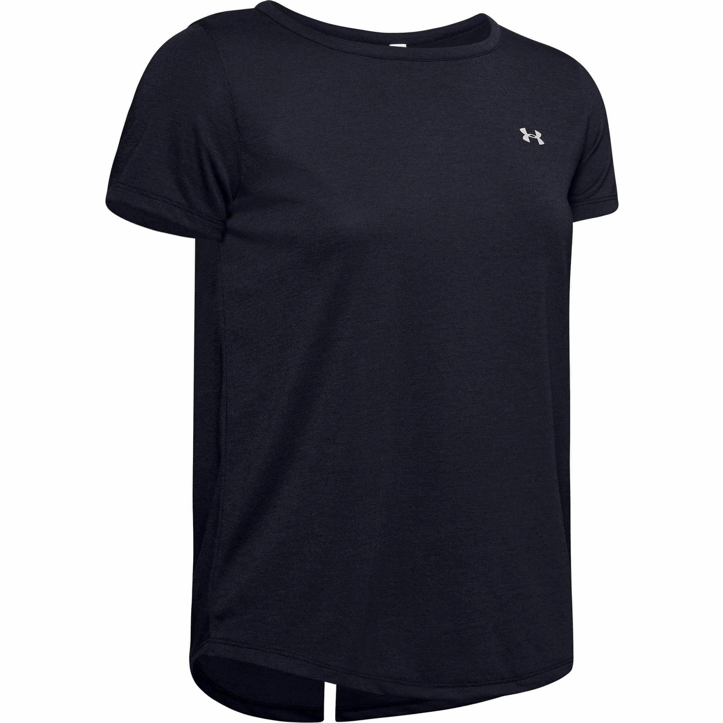 Under Armour Whisperlight Short Sleeve Womens Training Top - Black Move Fast