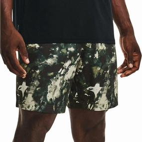 Under Armour Woven Adapt Mens Training Shorts - Green Spring Glow Seamless Design
