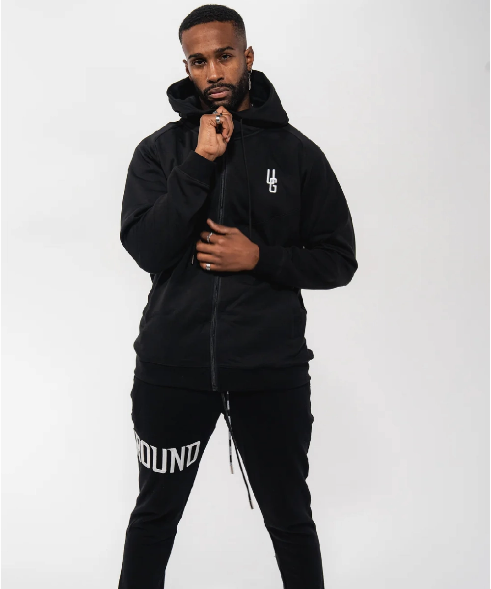 Team Edge Royal Charm UNDRGROUND 3D Embroidered Zip Up Hoodie (Black)