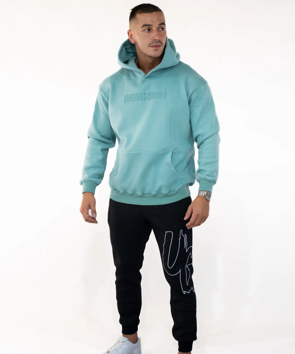 UNDRGROUND ??Moving In Silence?? Hoodie (Steel Blue) Durable Reinforcements Regal Glow
