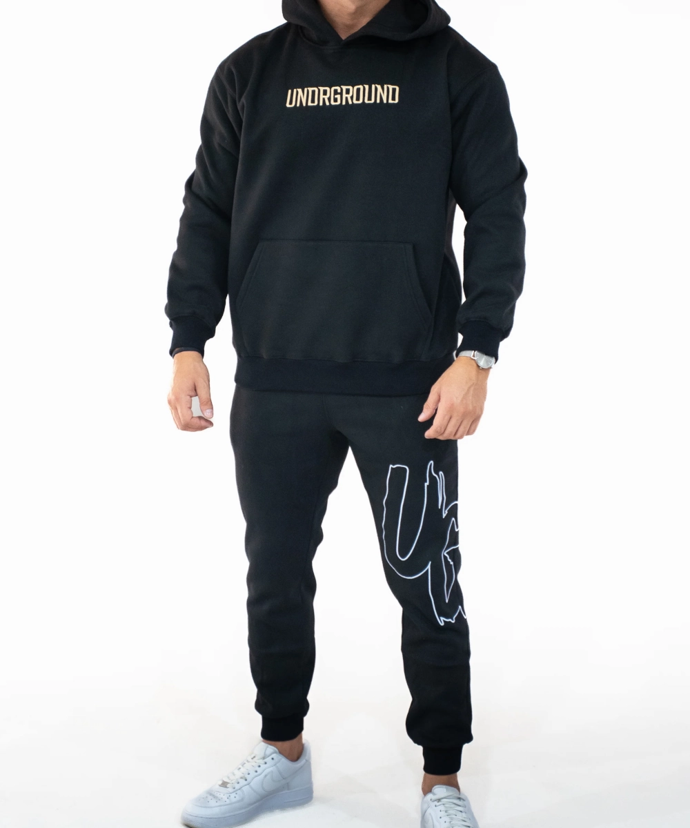 QuickDryMaterial CompressionEnhanced UNDRGROUND ??Moving In Silence?? Trackpants (Black/White)