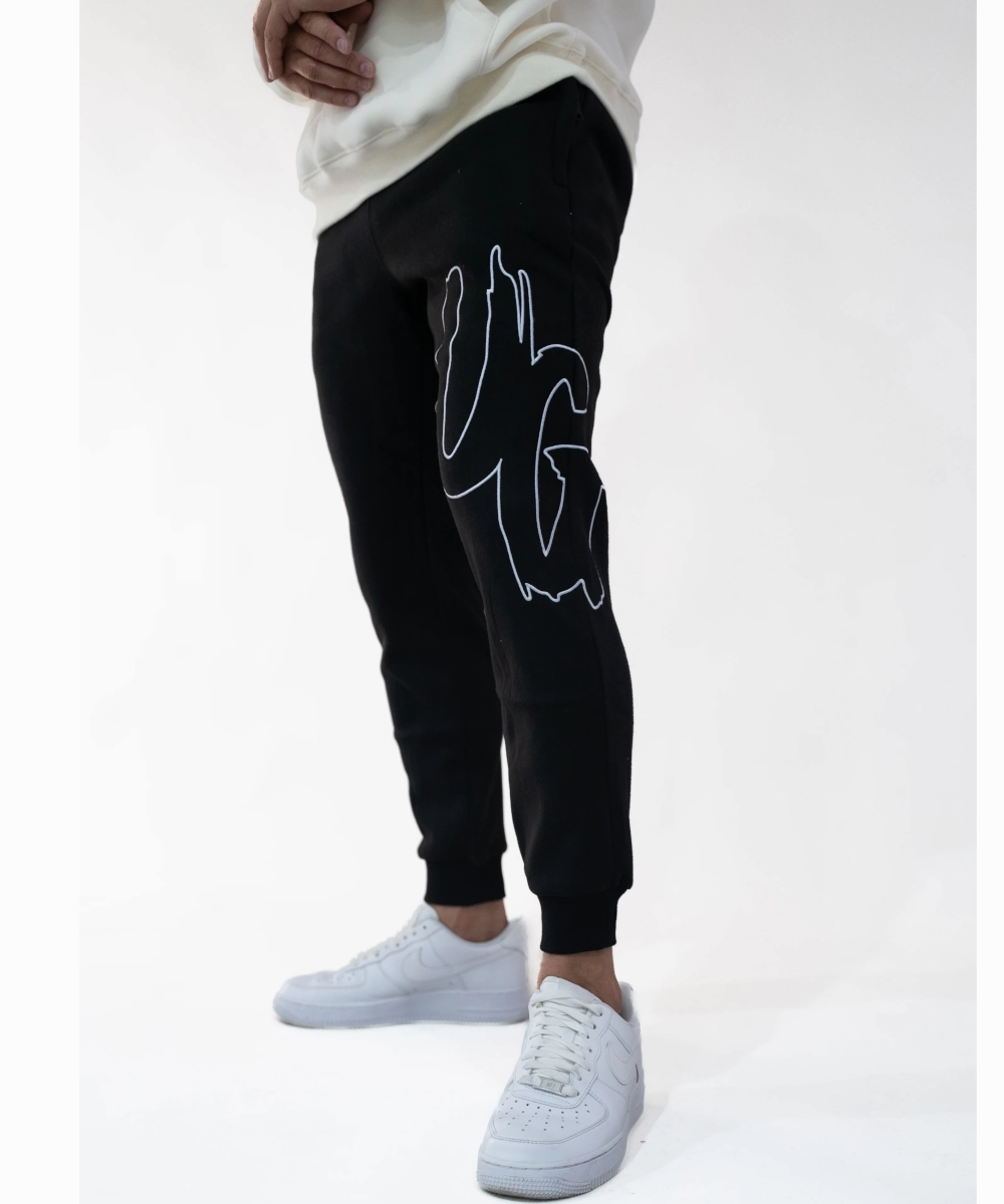 MultiPocketDesign Gentle Breeze UNDRGROUND ??Moving In Silence?? Trackpants (Black/White)