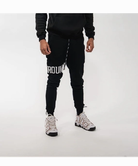 Kid Play Pure Core UNDRGROUND Black 3D Embroidered Trackpants